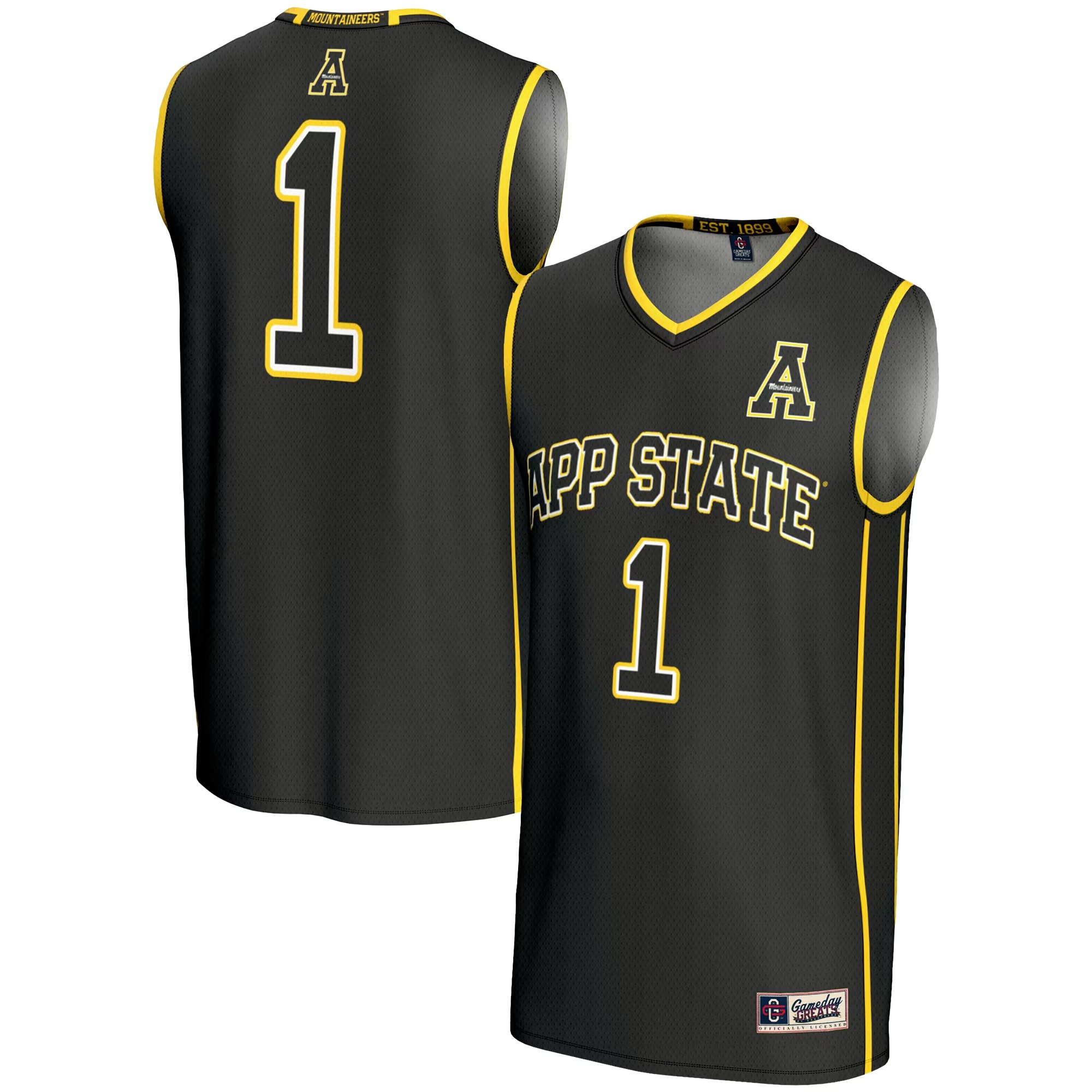 Hunk Wear - #1 Appalachian State Mountaineers GameDay Greats Youth Lightweight Basketball Jersey - Black