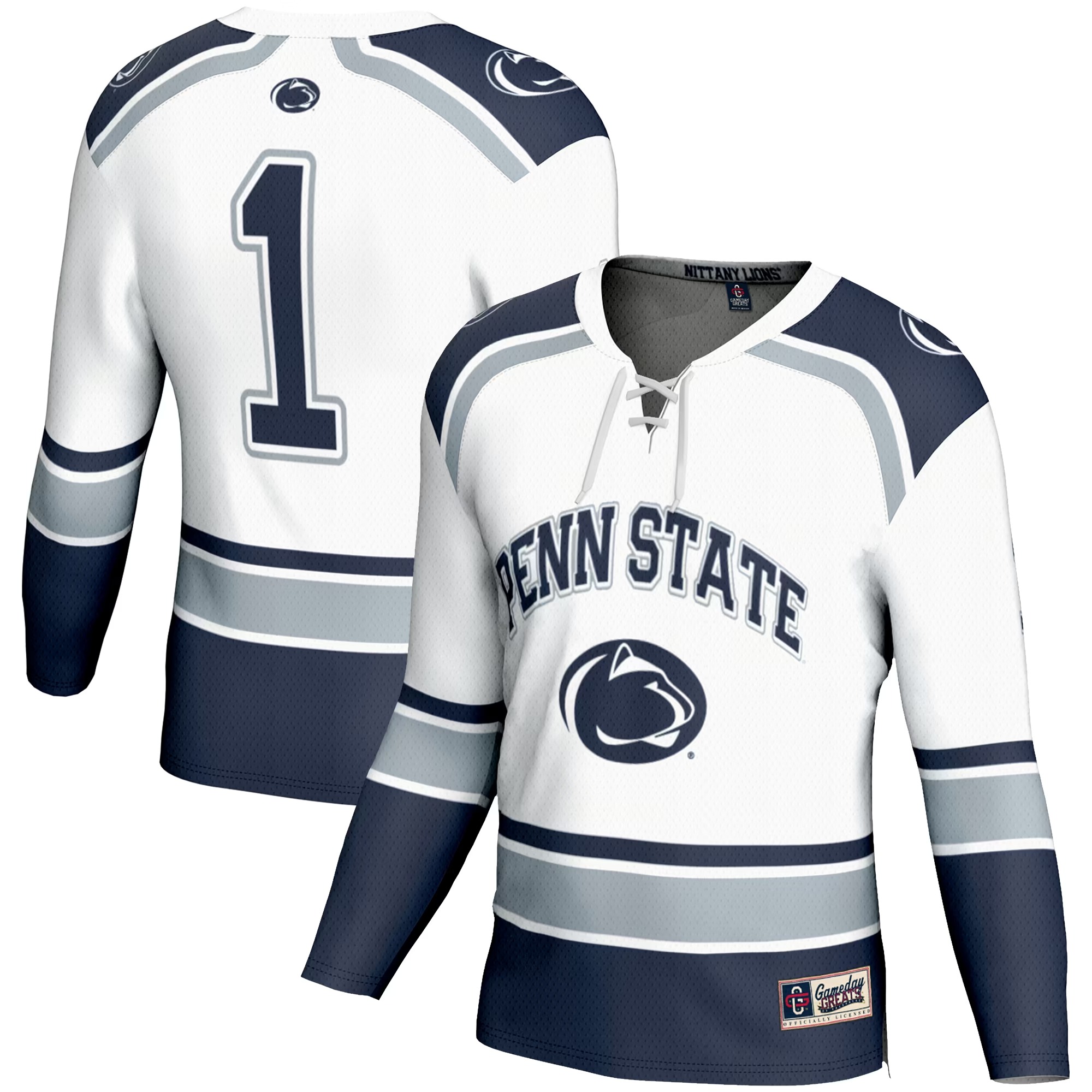 Hunk Wear - #1 Penn State Nittany Lions GameDay Greats Youth Hockey Jersey - White