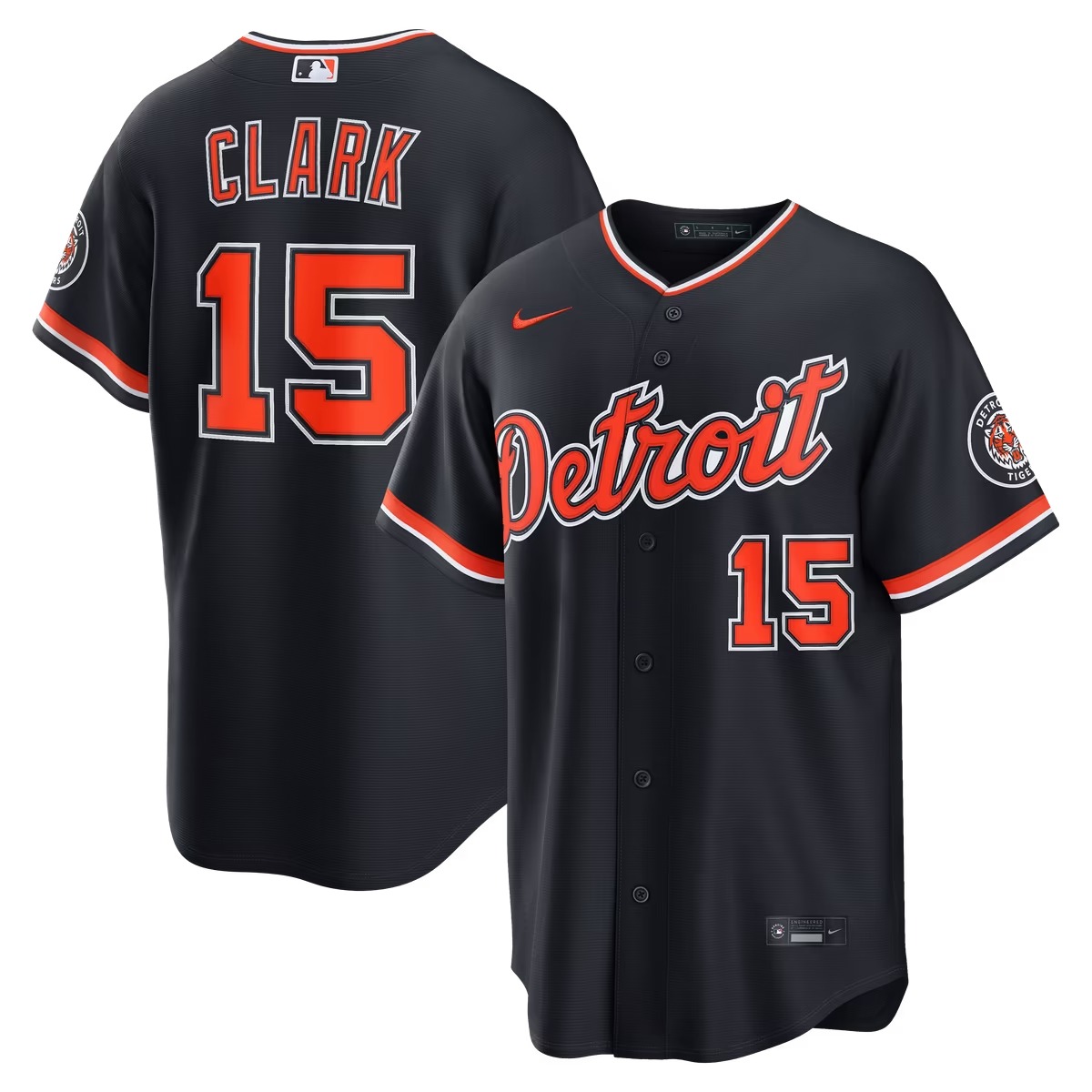 Hunk Wear - Max Clark Detroit Tigers Nike Alternate Stadium Jersey - Navy
