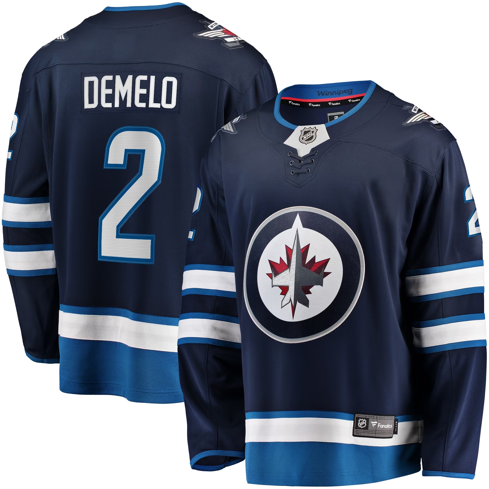 Hunk Wear - Dylan DeMelo Winnipeg Jets Fanatics Breakaway Player Jersey - Navy