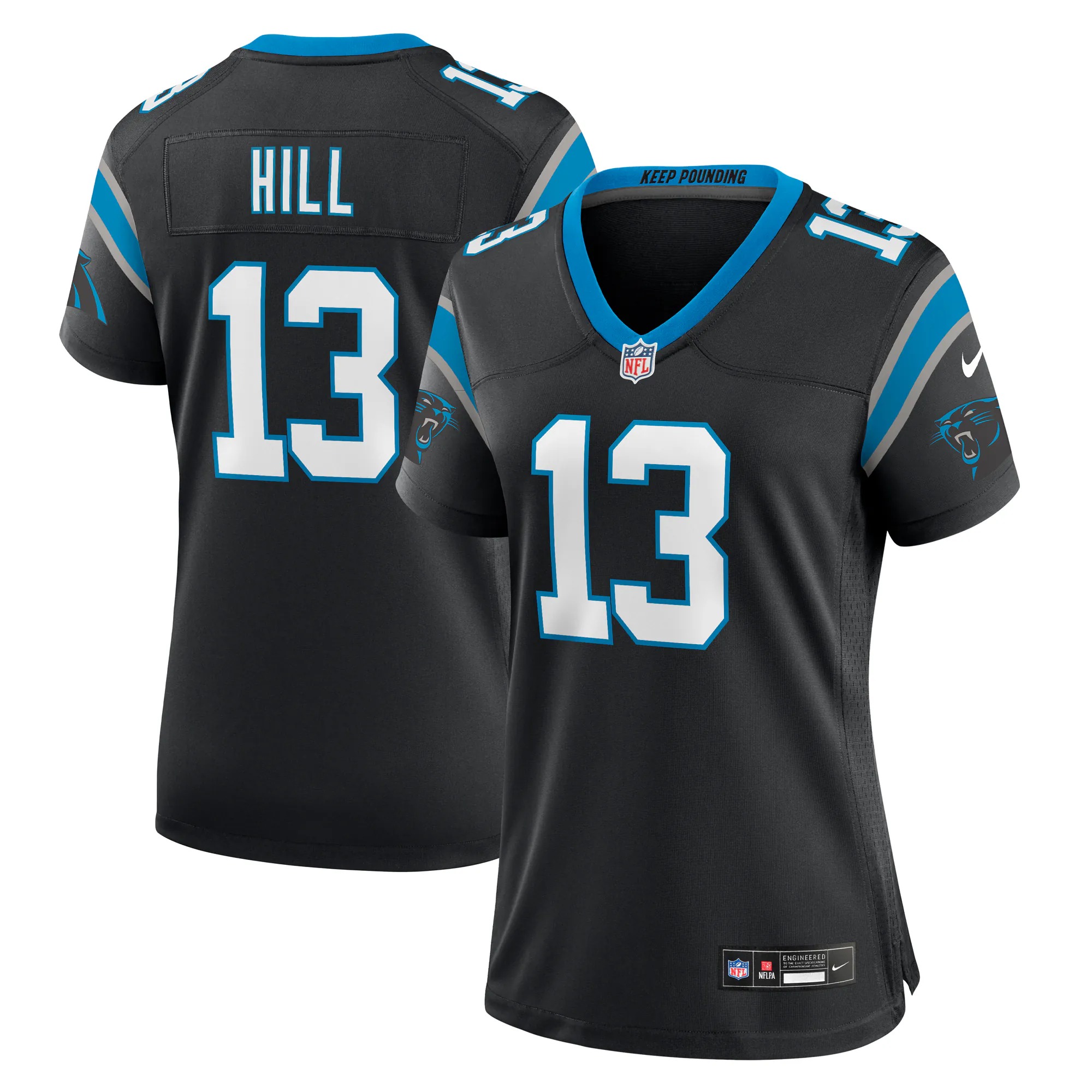 Hunk Wear - Troy Hill Carolina Panthers Nike Women's Team Game Jersey - Black