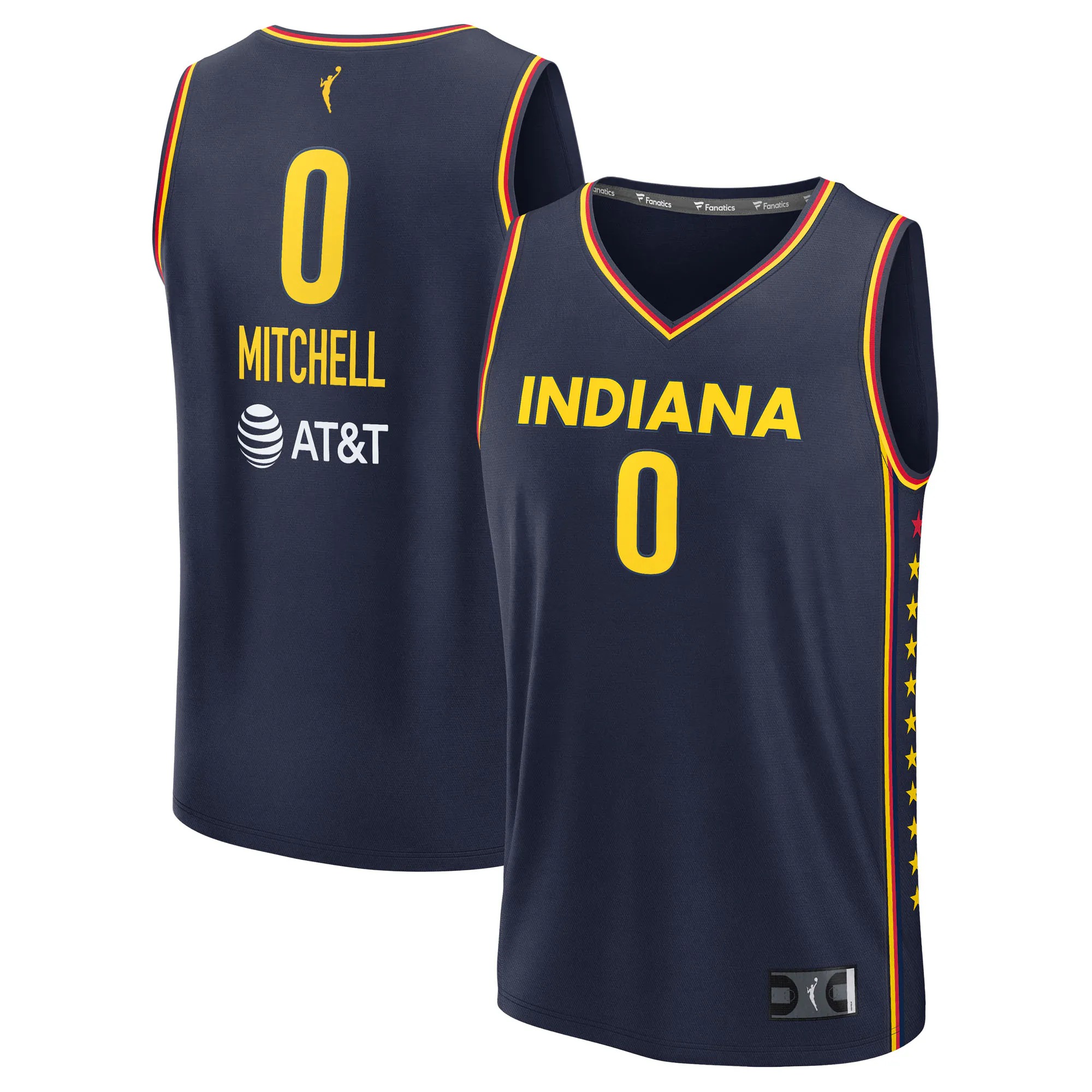 Hunk Wear - Kelsey Mitchell Indiana Fever Fanatics Unisex Explorer Edition Fast Break Replica Jersey - Navy