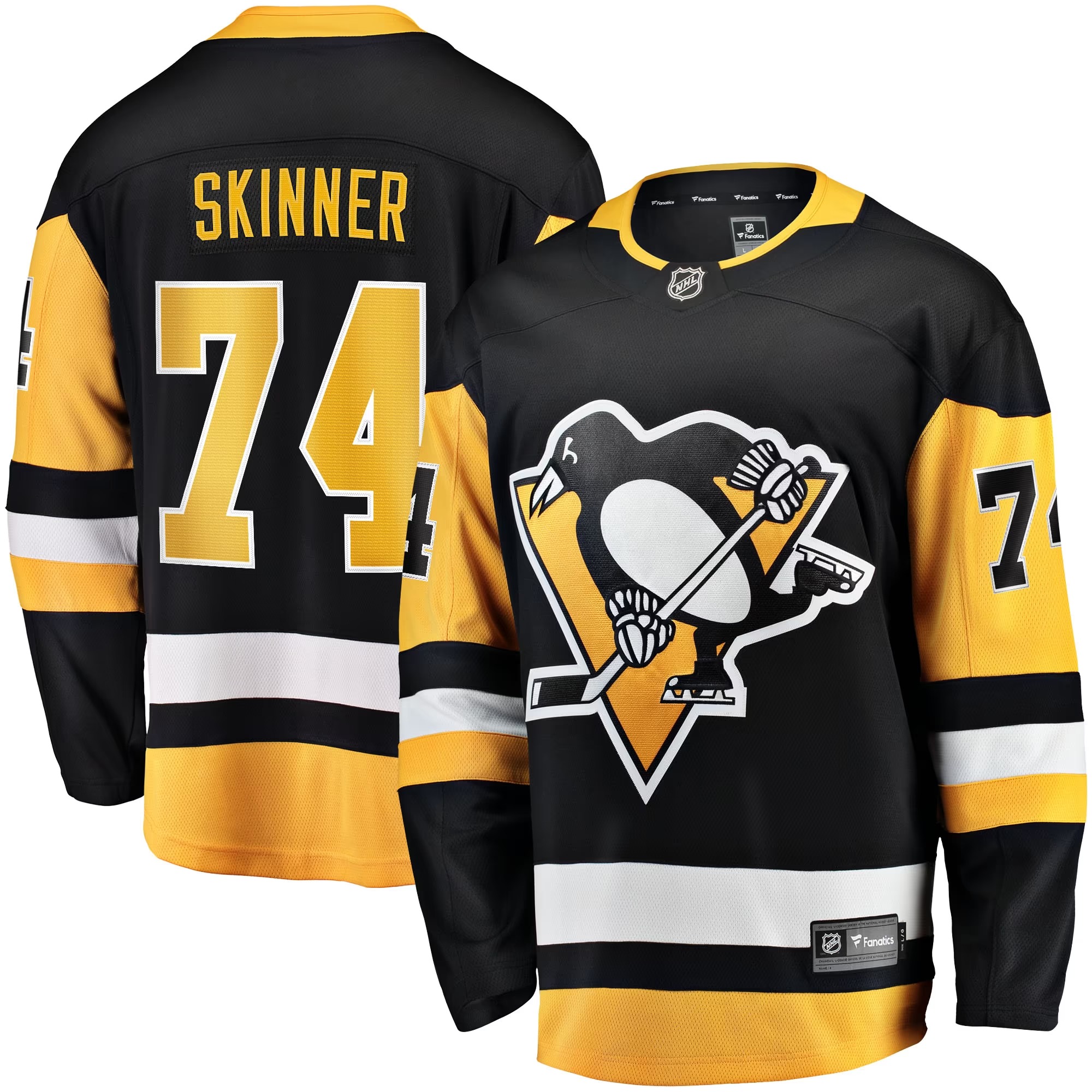 Hunk Wear - Stuart Skinner Pittsburgh Penguins Fanatics Home Breakaway Jersey - Black