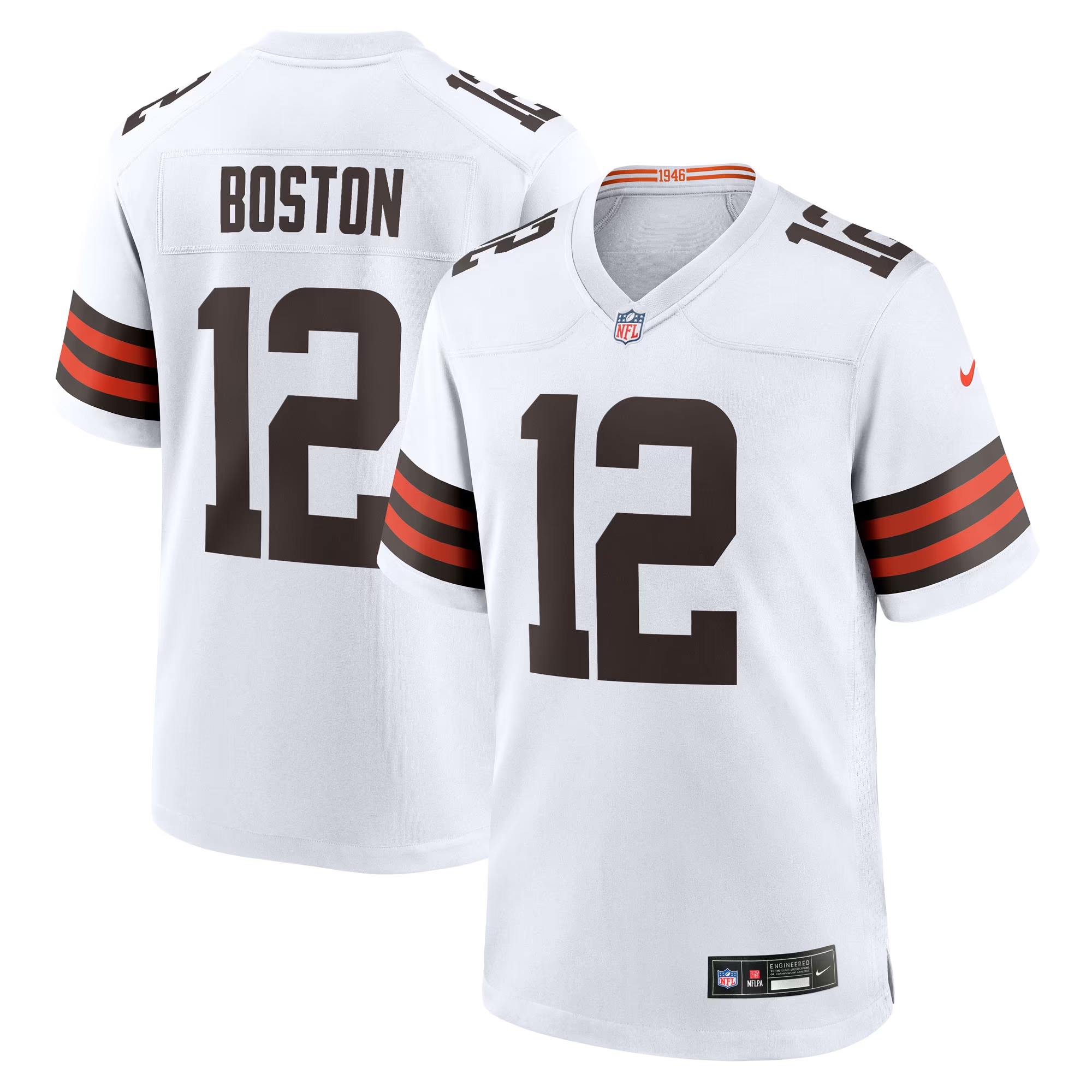 Hunk Wear - Denzel Boston Cleveland Browns Nike Game Jersey - White