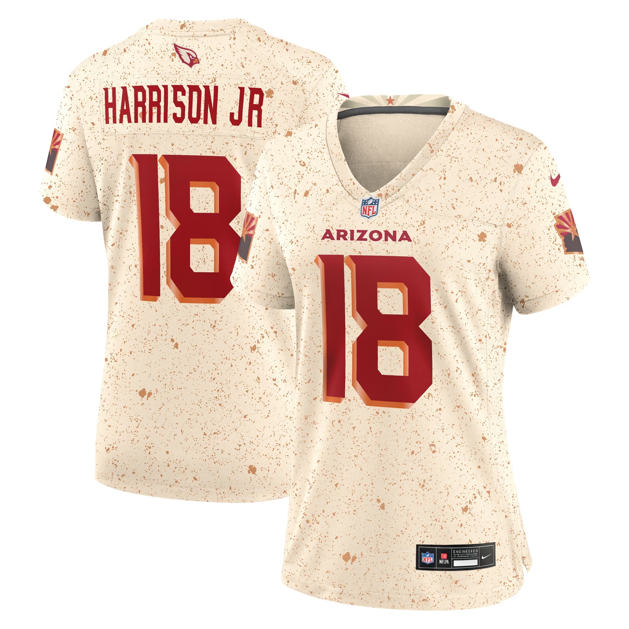 Hunk Wear - Marvin Harrison Jr. Arizona Cardinals Nike Women's Rivalries Collection Game Jersey - Natural