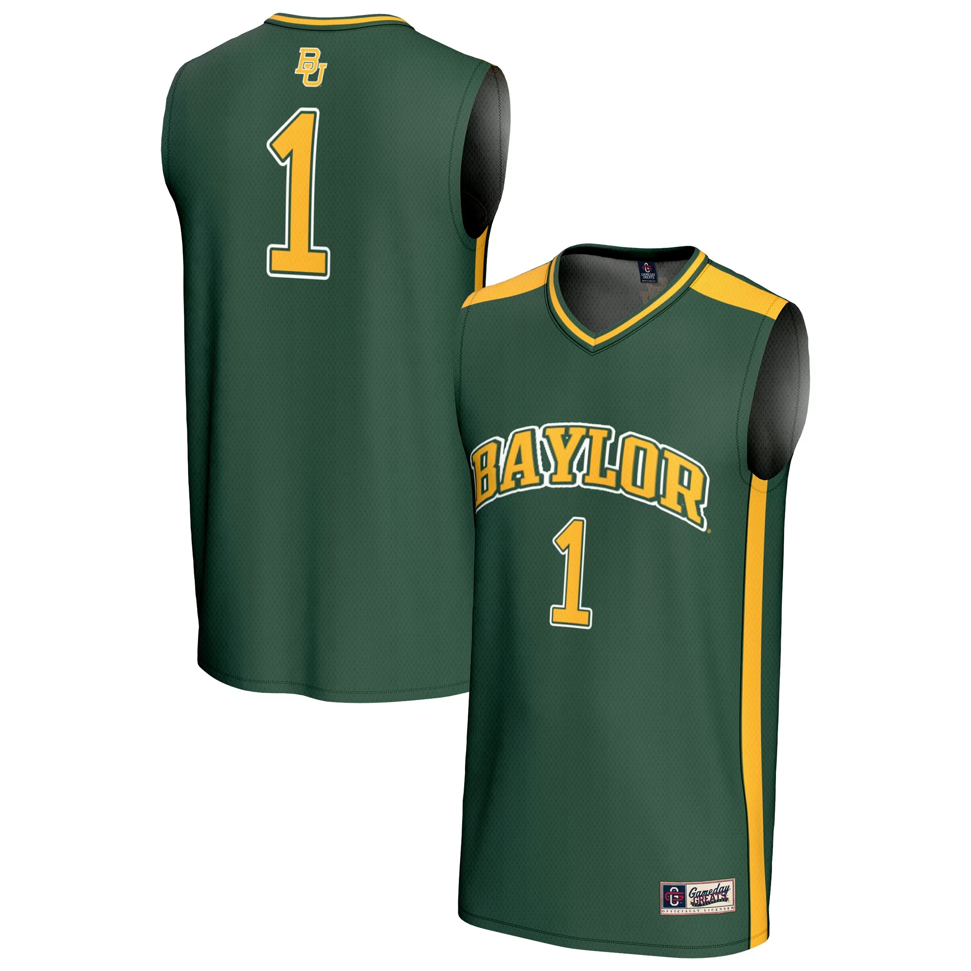 Hunk Wear - #1 Baylor Bears GameDay Greats Youth Lightweight Collegiate Basketball Fashion Jersey - Green