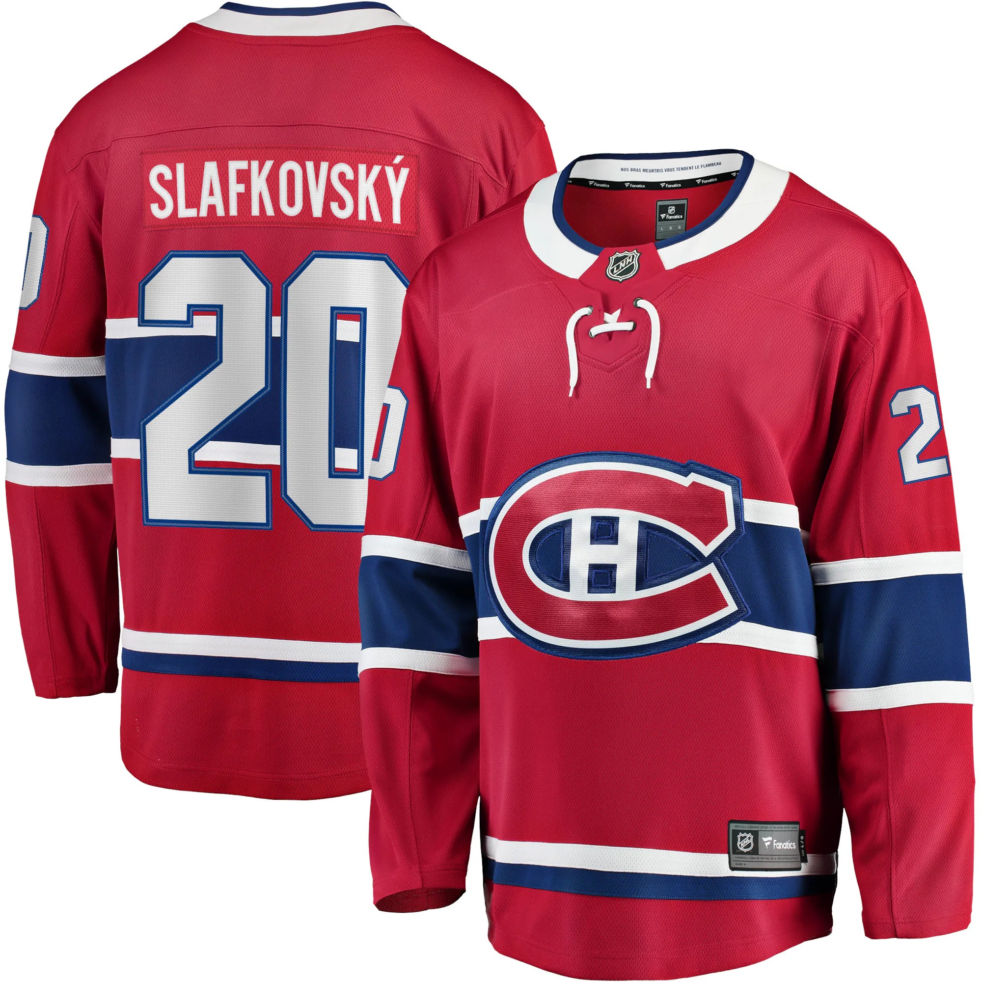 Hunk Wear - Juraj Slafkovsky Montreal Canadiens Fanatics Breakaway Jersey - Red