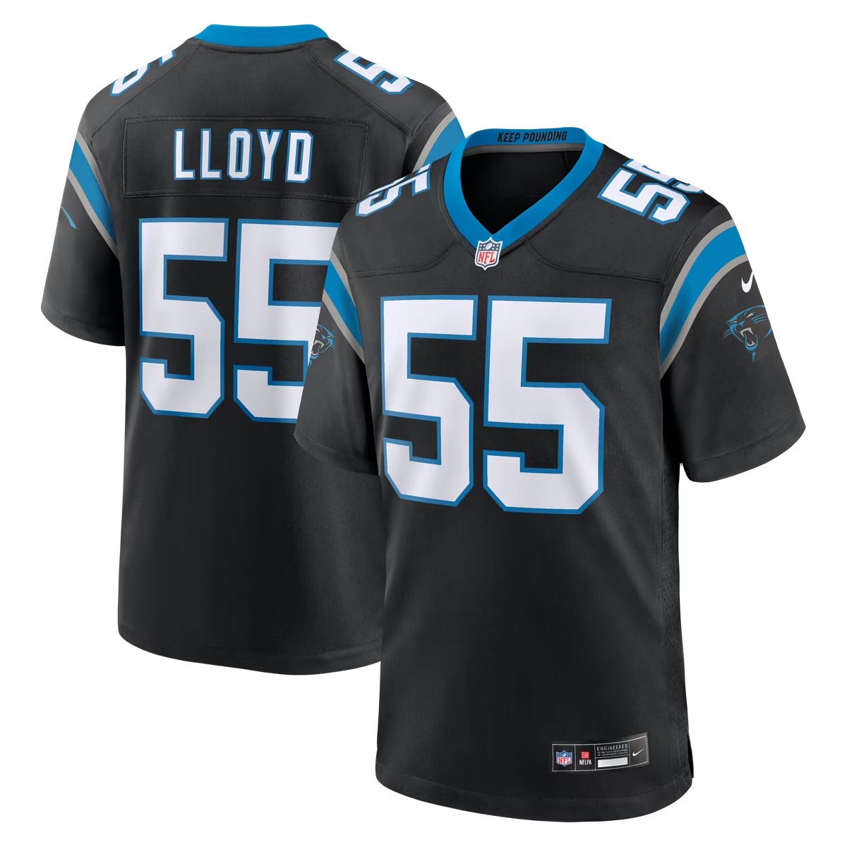 Hunk Wear - Devin Lloyd Carolina Panthers Nike Team Game Jersey - Black