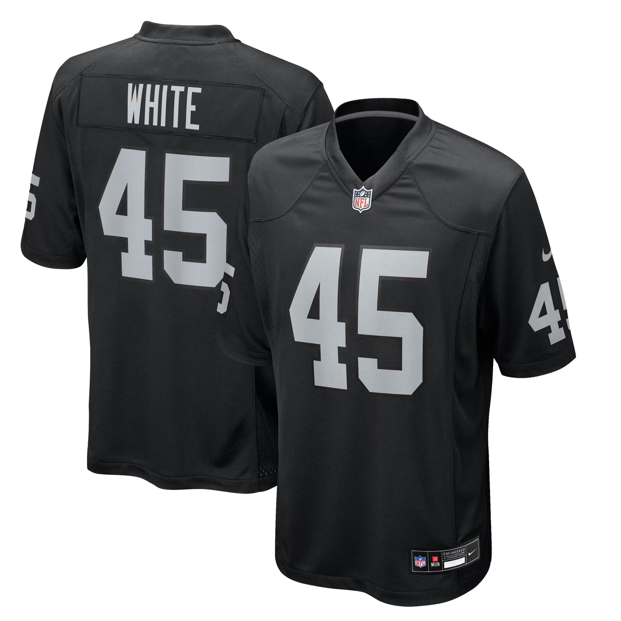 Hunk Wear - Devin White Las Vegas Raiders Nike Team Game Jersey - Black