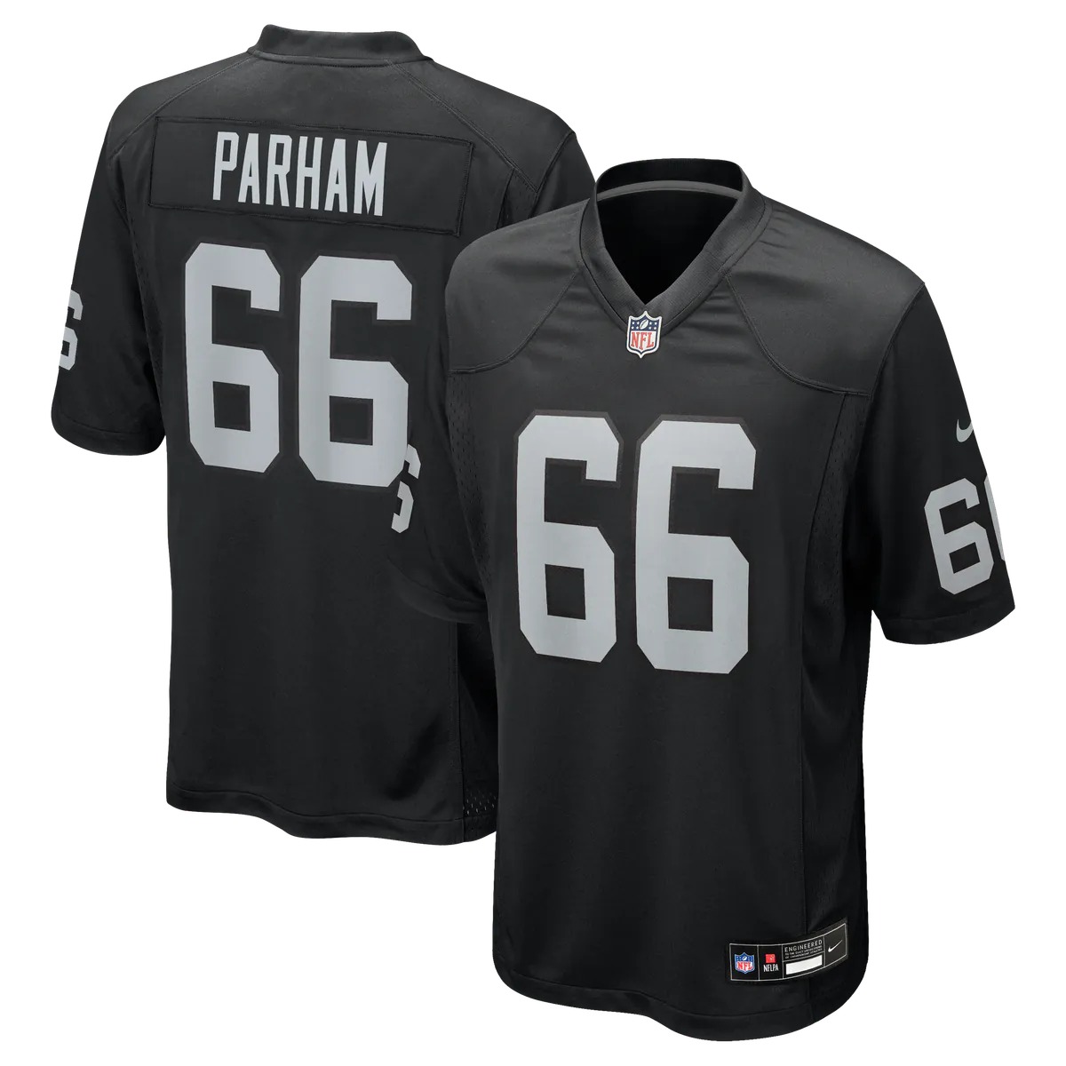 Hunk Wear - Dylan Parham Las Vegas Raiders Nike Game Player Jersey - Black