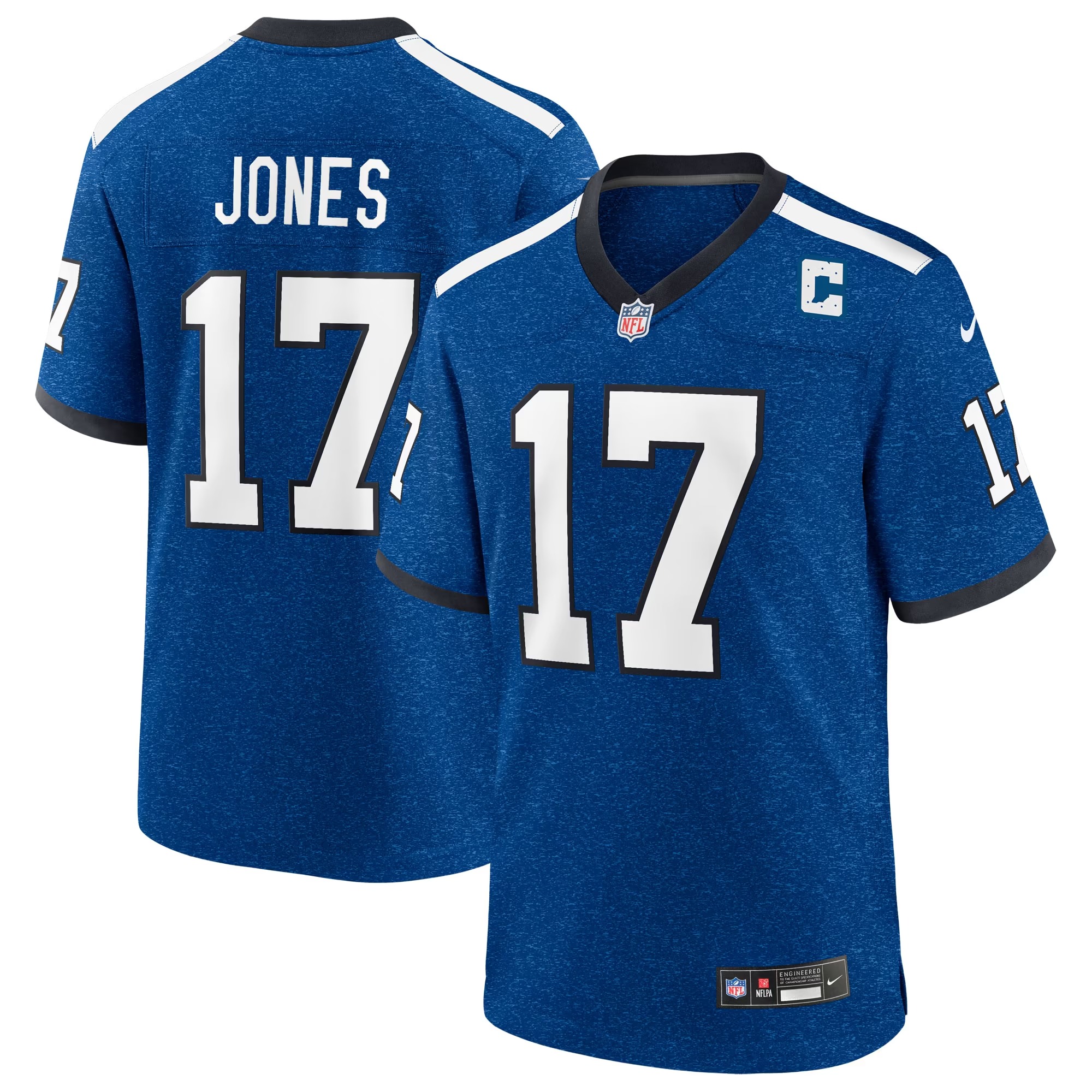 Hunk Wear - Daniel Jones Indianapolis Colts Nike Alternate 2 Indiana Nights Game Jersey - Heather Royal
