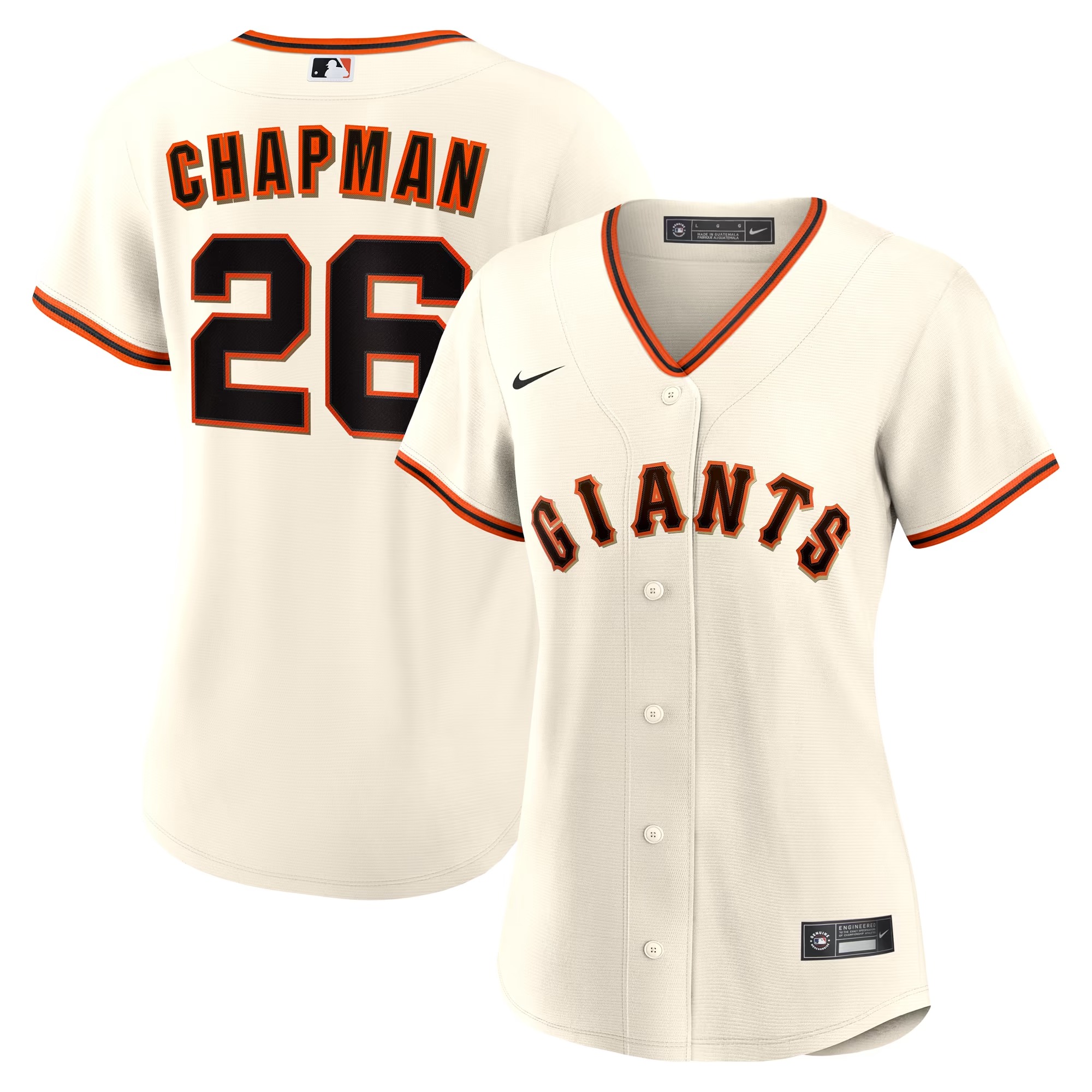 Hunk Wear - Matt Chapman San Francisco Giants Nike Women's Home Replica Jersey - Cream