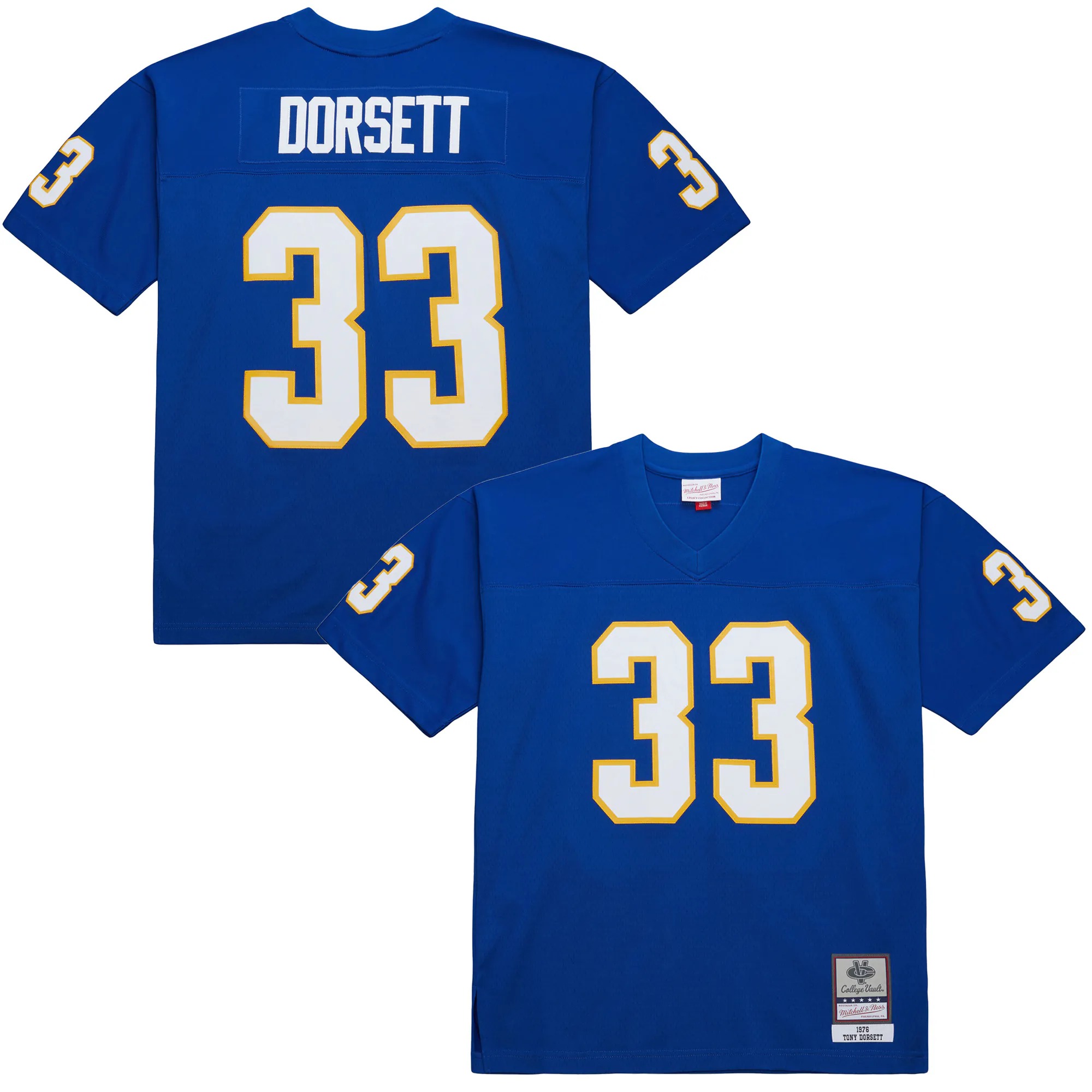 Hunk Wear - Tony Dorsett Pitt Panthers Mitchell & Ness 1976 College Vault Legacy Jersey - Royal