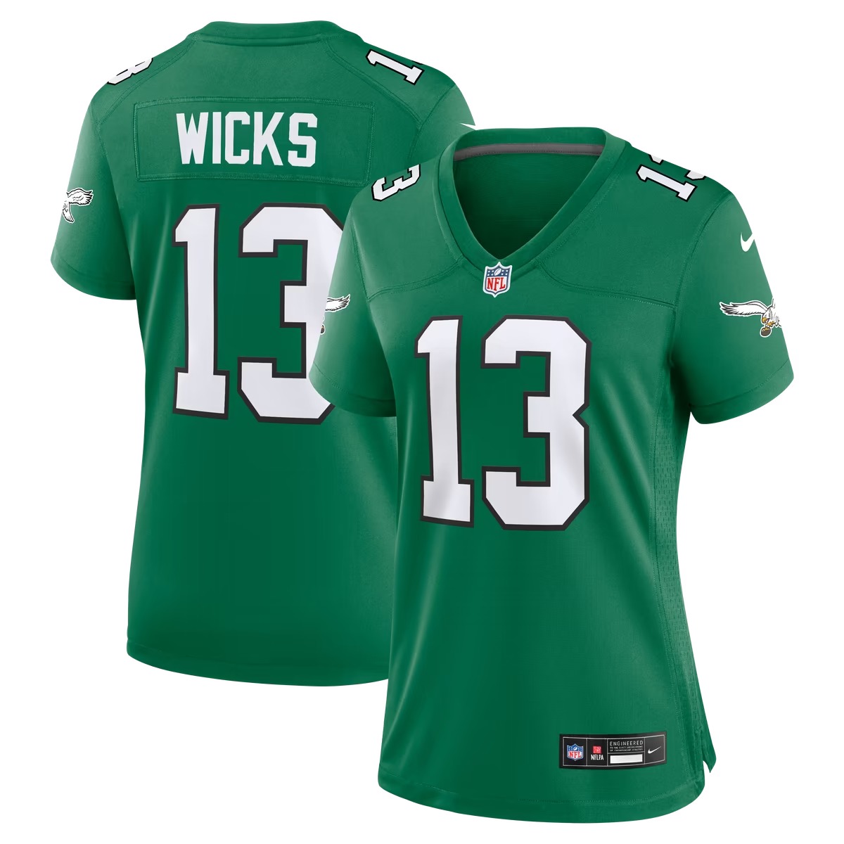 Hunk Wear - Dontayvion Wicks Philadelphia Eagles Nike Women's Alternate Game Jersey - Kelly Green