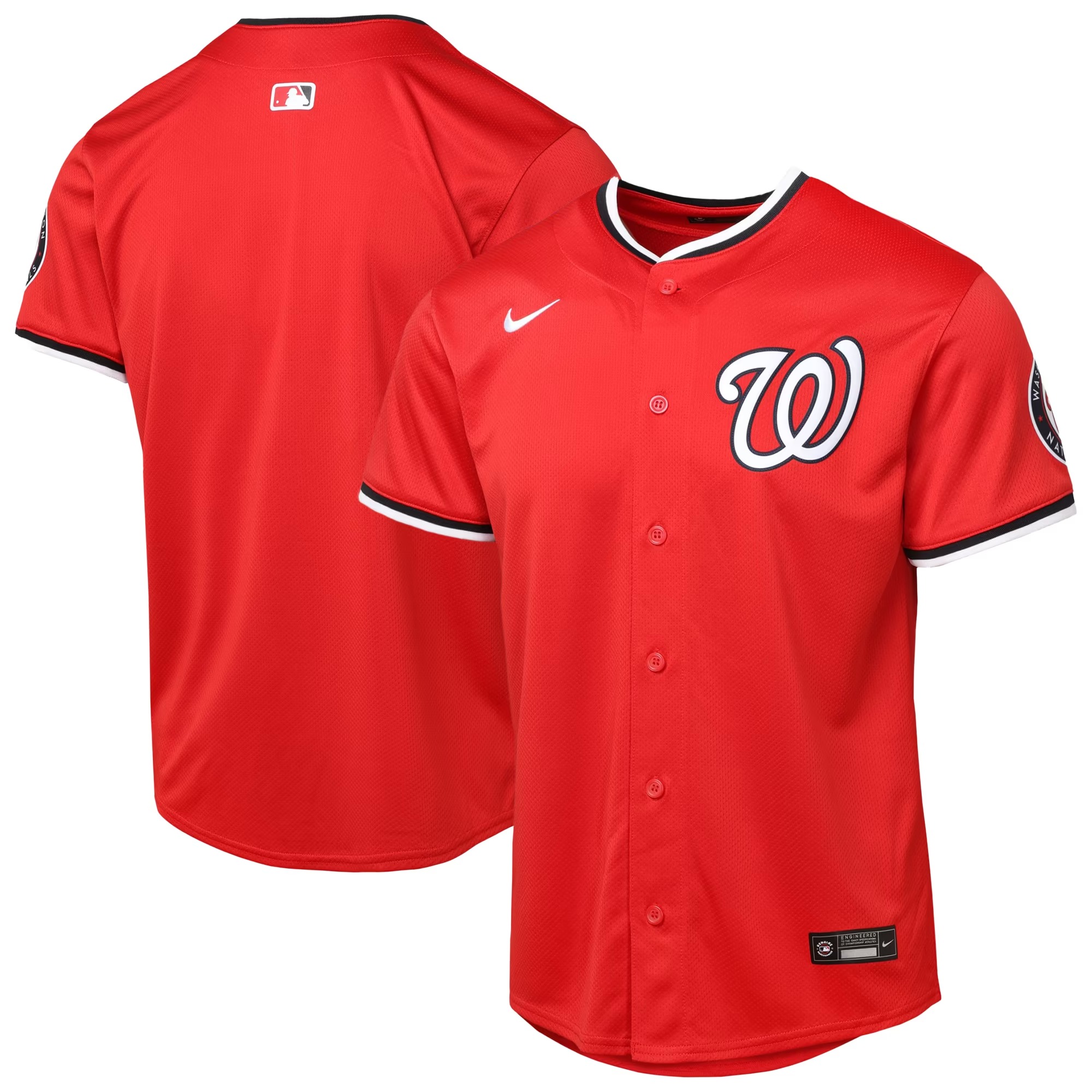 Hunk Wear - Washington Nationals Youth Alternate 2 Limited Jersey - Red