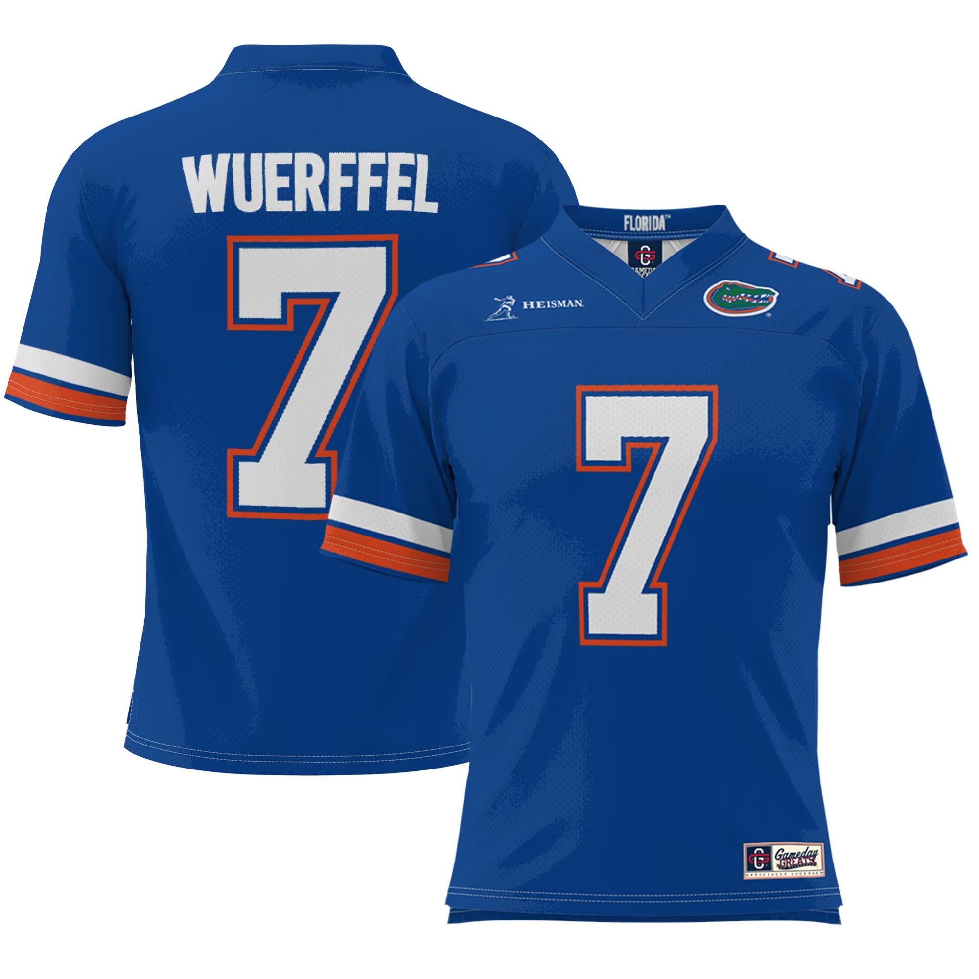Hunk Wear - Danny Wuerffel Florida Gators Youth Heisman Football Jersey - Royal