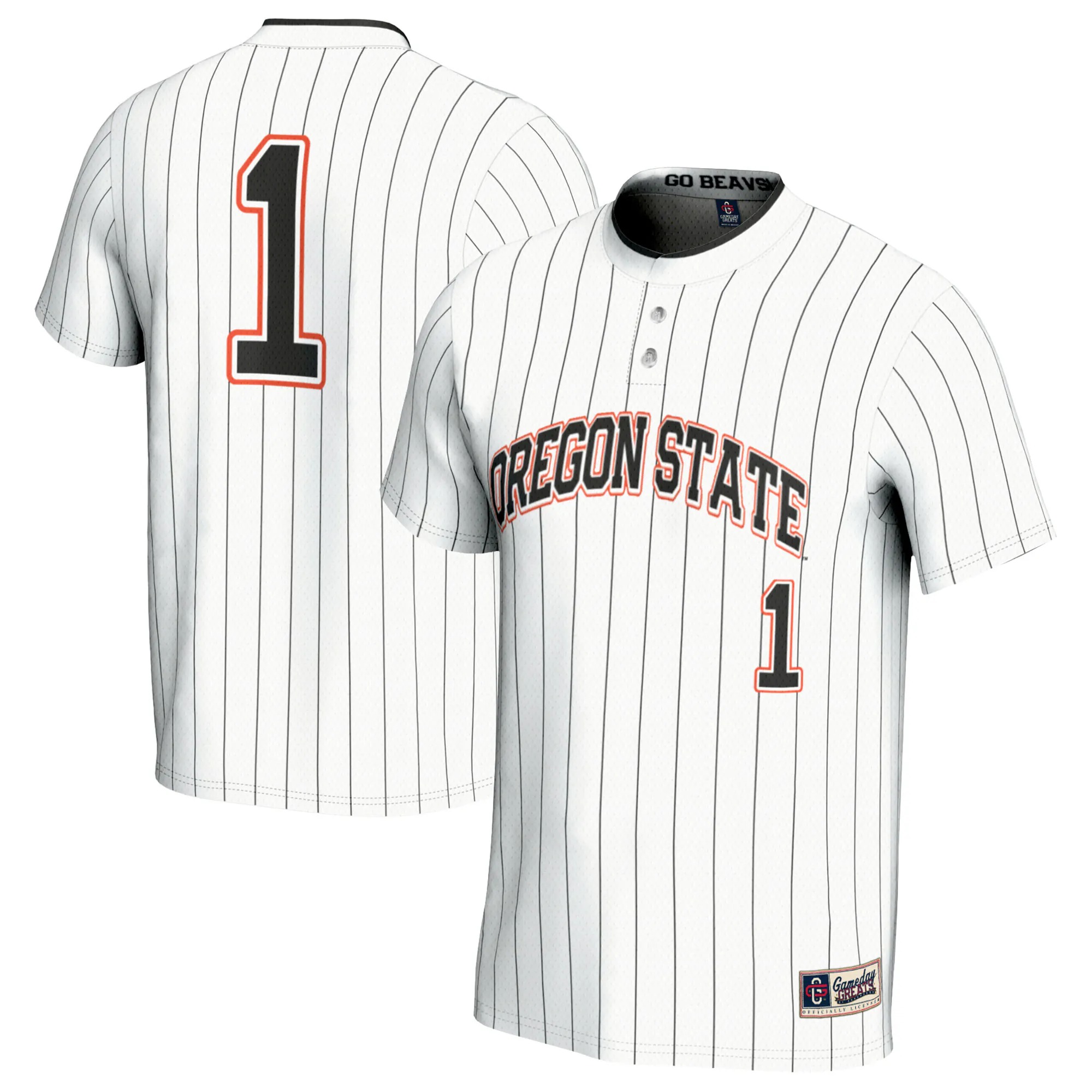 Hunk Wear - #1 Oregon State Beavers GameDay Greats Youth Softball Fashion Jersey - White