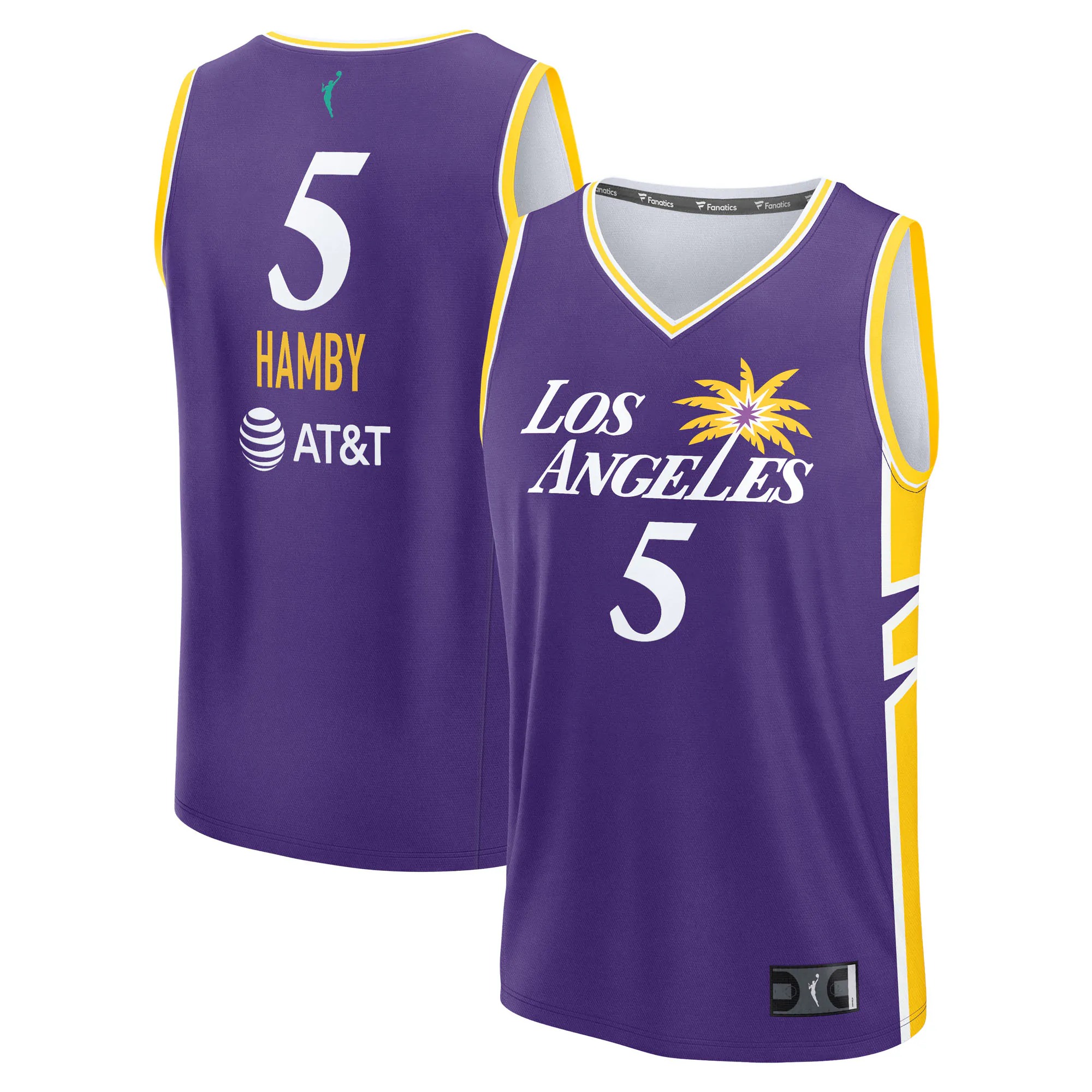 Hunk Wear - Dearica Hamby Los Angeles Sparks Fanatics Youth Explorer Edition Fast Break Replica Jersey - Purple