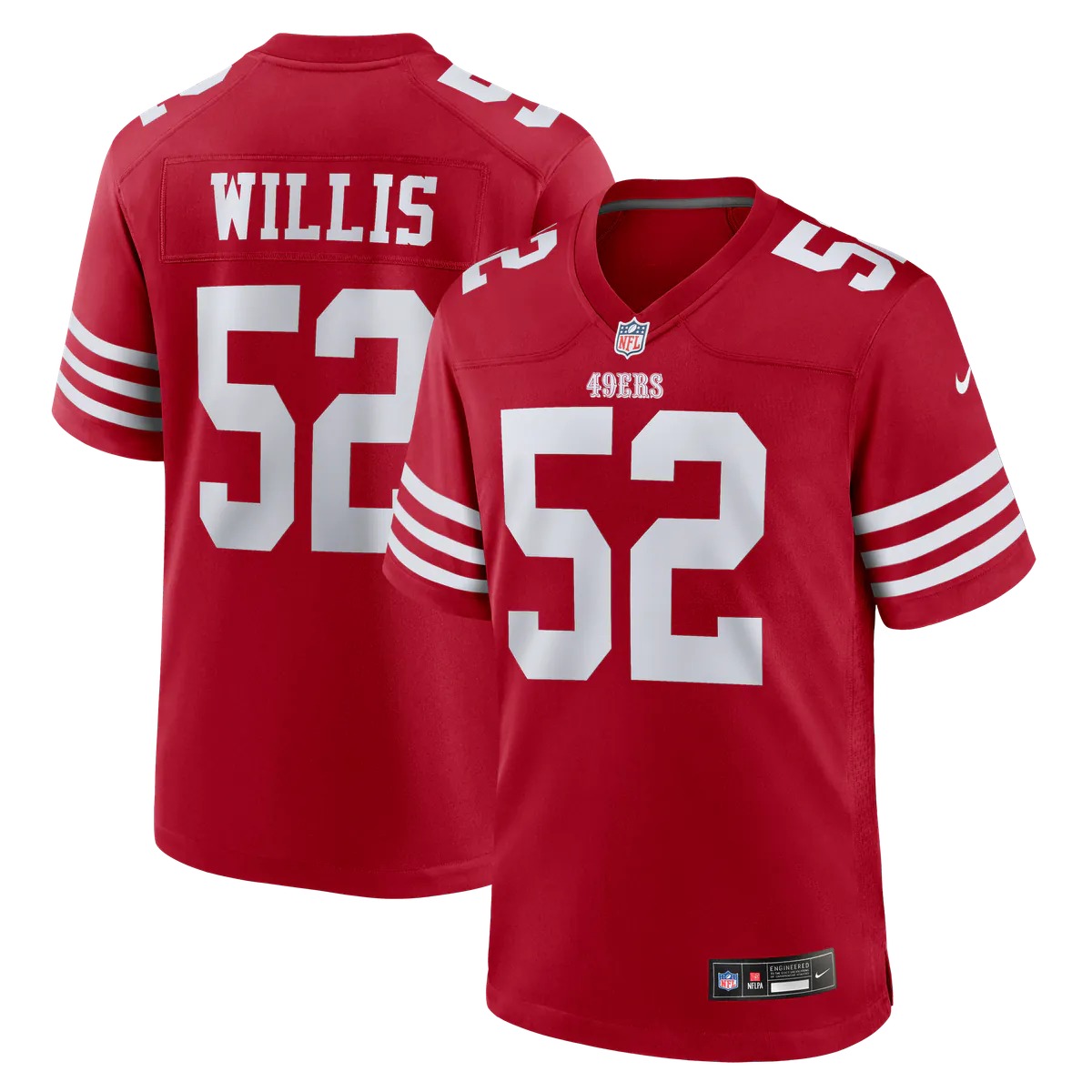 Hunk Wear - Patrick Willis San Francisco 49ers Nike Retired Player Game Jersey - Scarlet