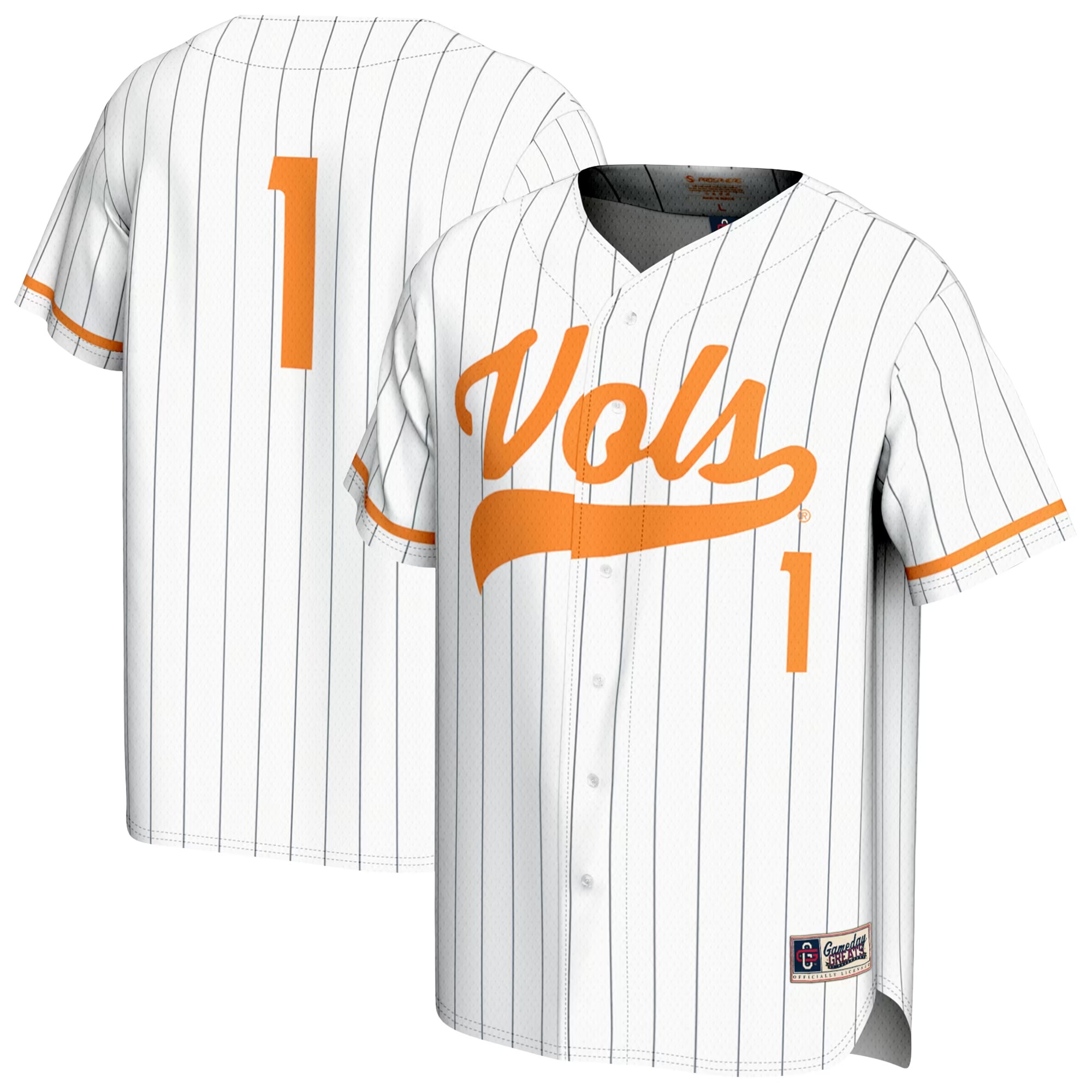 Hunk Wear - Tennessee Volunteers GameDay Greats Youth Softball Fashion Jersey - White
