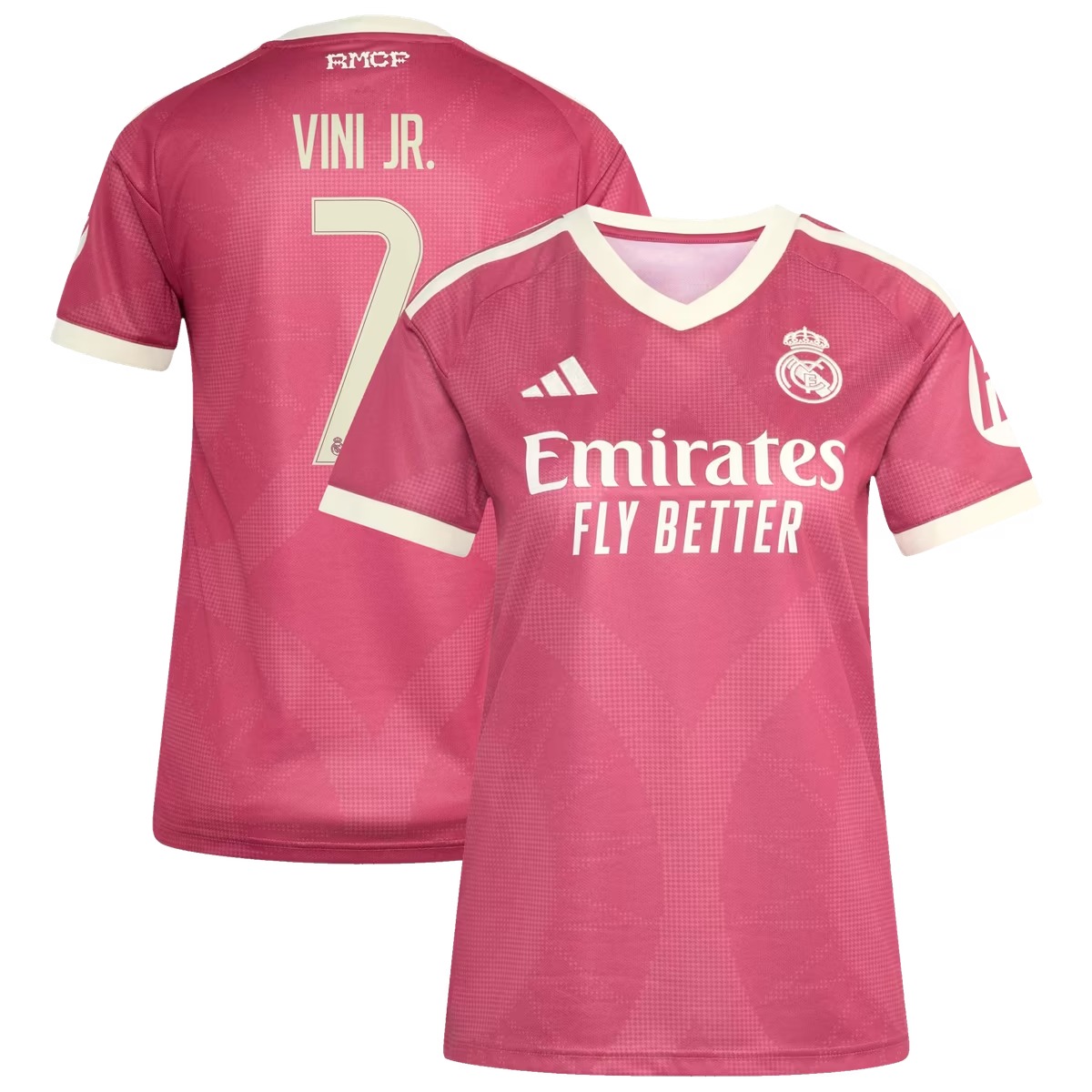 Hunk Wear - Vini Jr. Real Madrid adidas Women's 2026_27 Third Replica Jersey - Pink