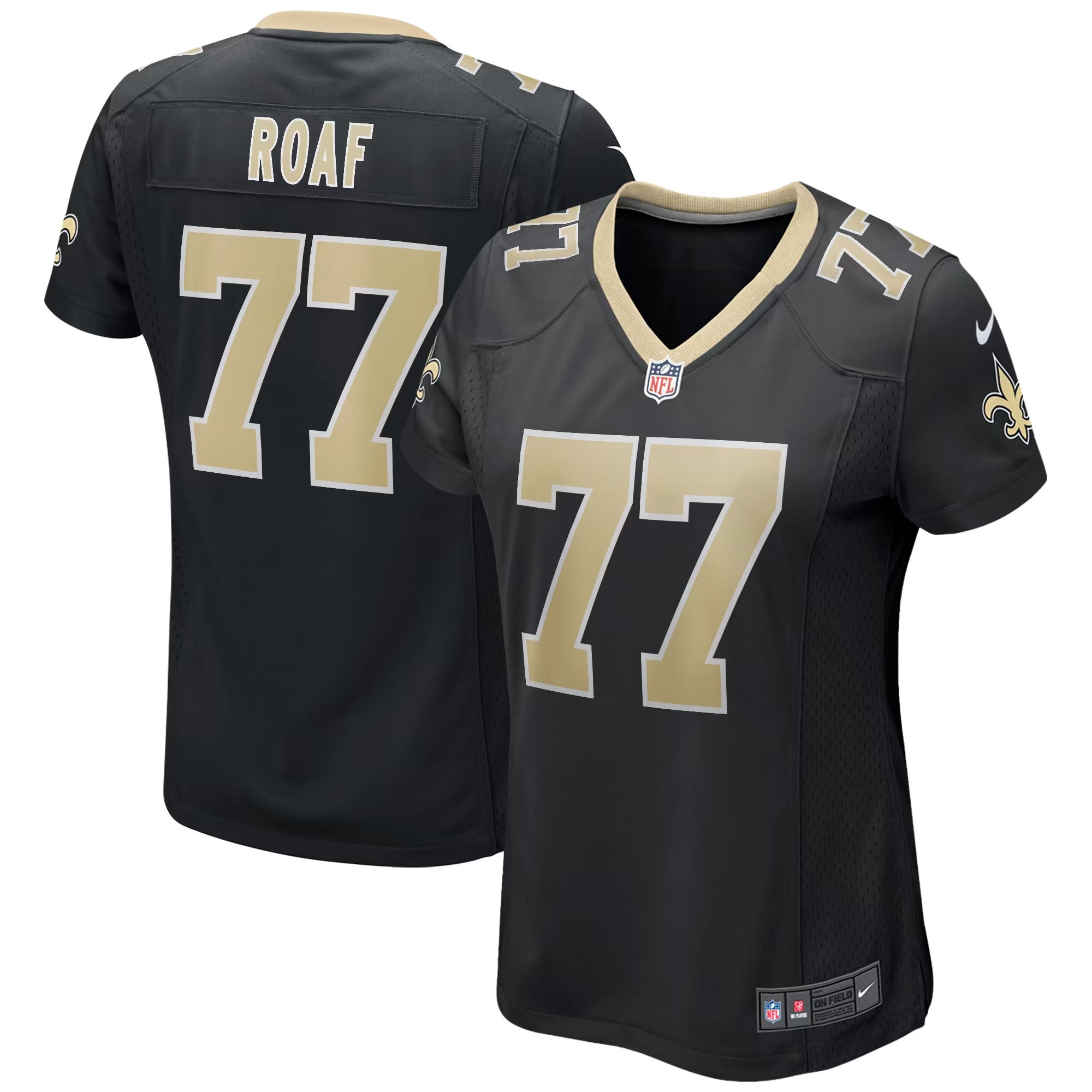 Hunk Wear - Willie Roaf New Orleans Saints Nike Women's Game Retired Player Jersey - Black