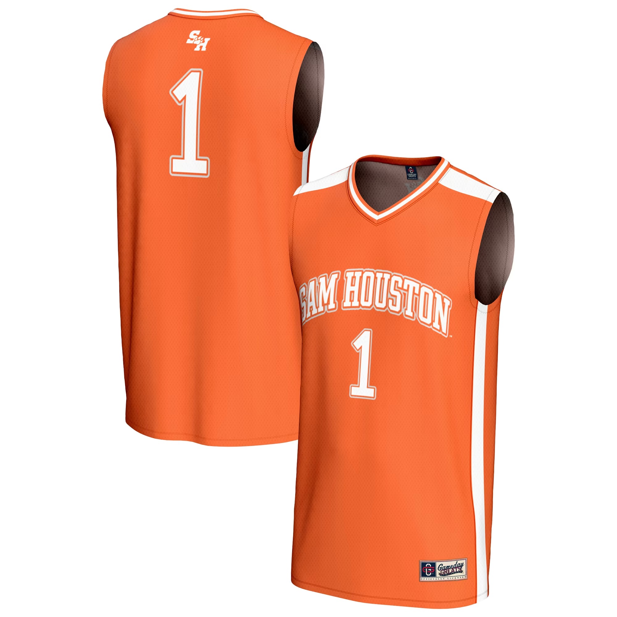 Hunk Wear - #1 Sam Houston State Bearkats GameDay Greats Unisex Lightweight Collegiate Basketball Fashion Jersey - Orange