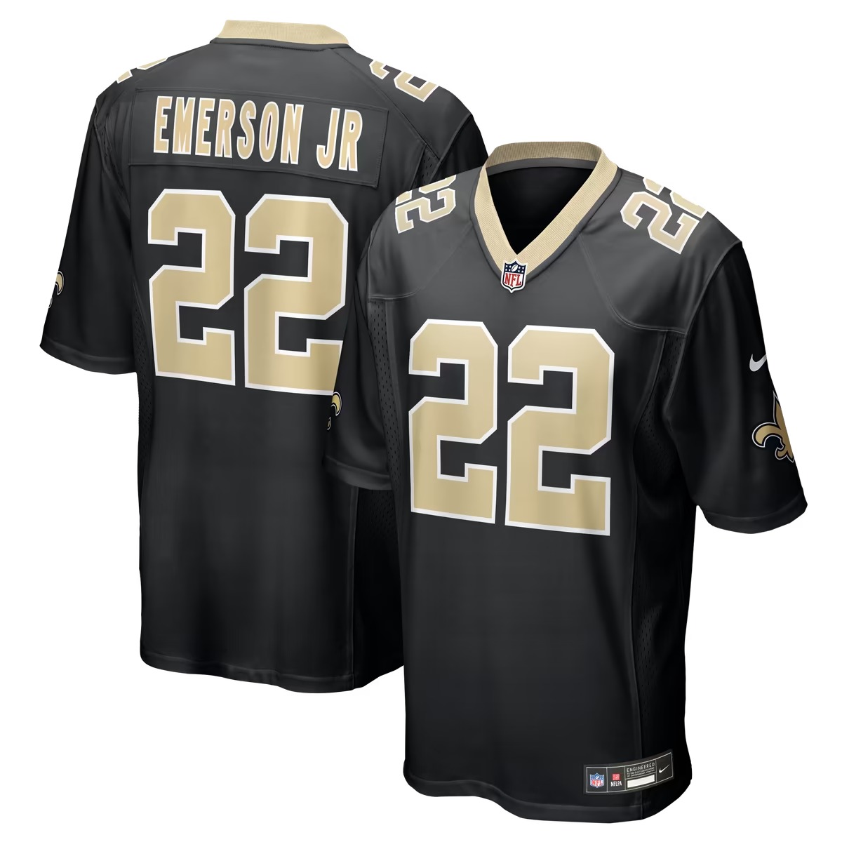 Hunk Wear - Martin Emerson Jr. New Orleans Saints Nike Team Game Jersey - Black