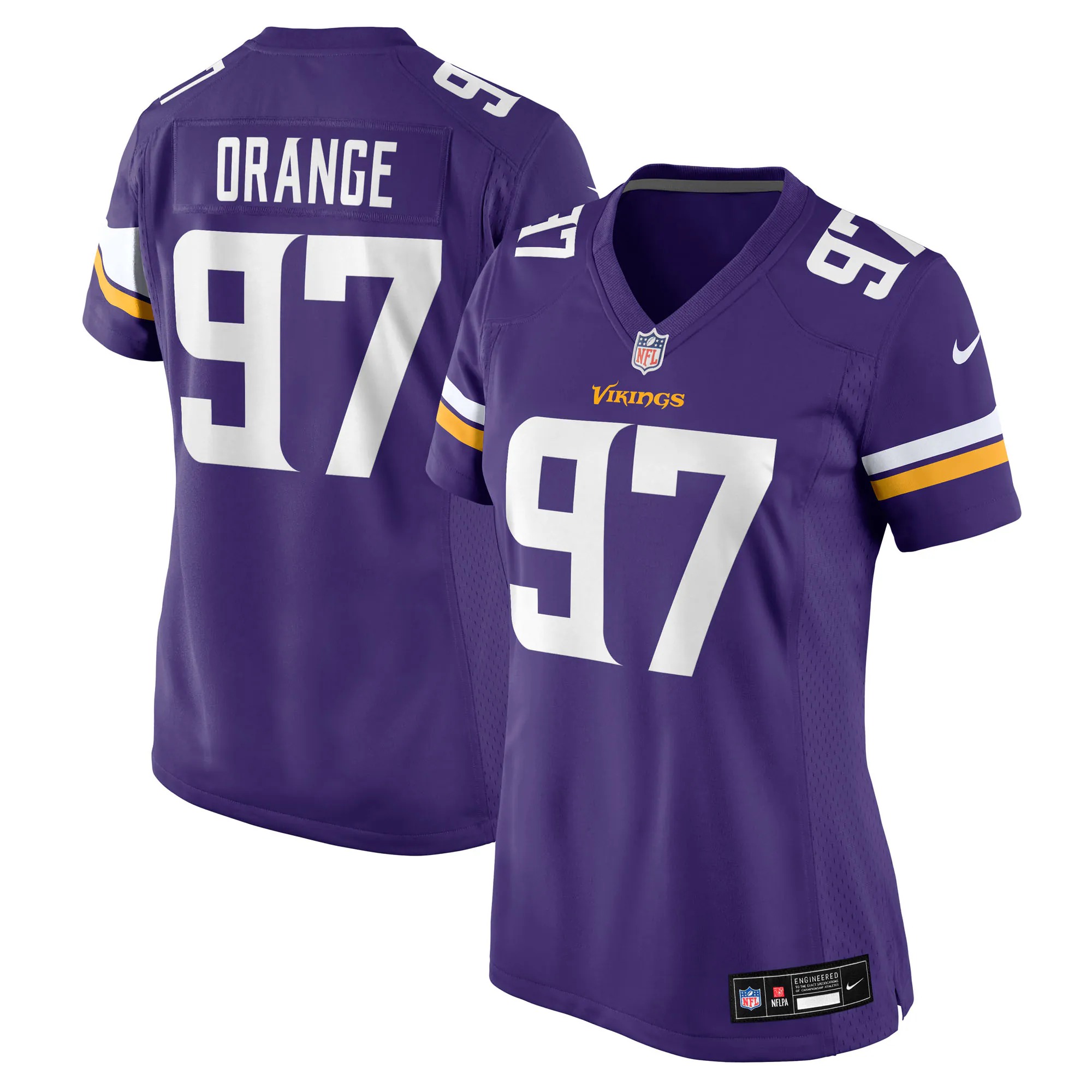 Hunk Wear - Domonique Orange Minnesota Vikings Nike Women's Team Game Jersey - Purple