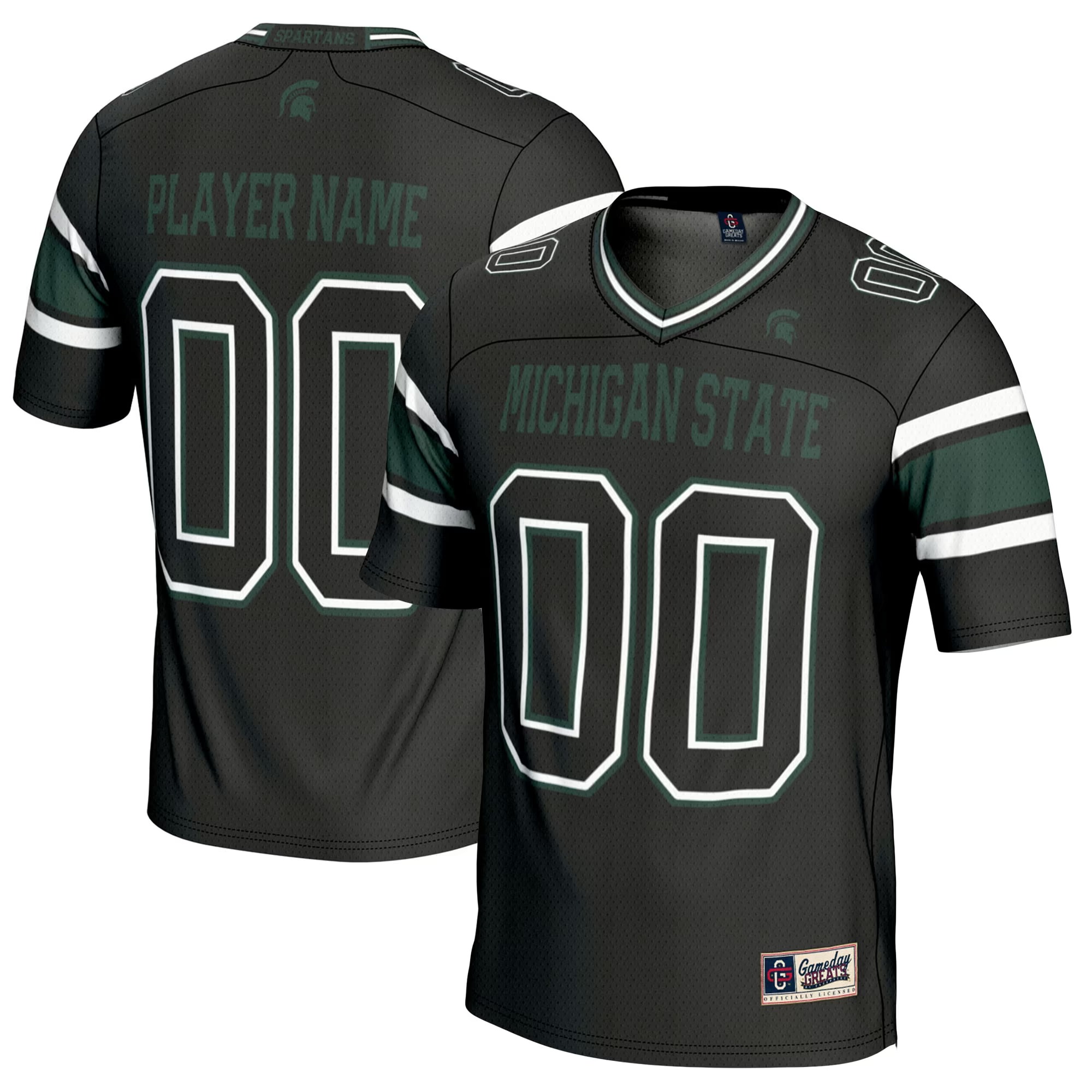 Hunk Wear - Michigan State Spartans GameDay Greats NIL Pick-A-Player Football Jersey - Black