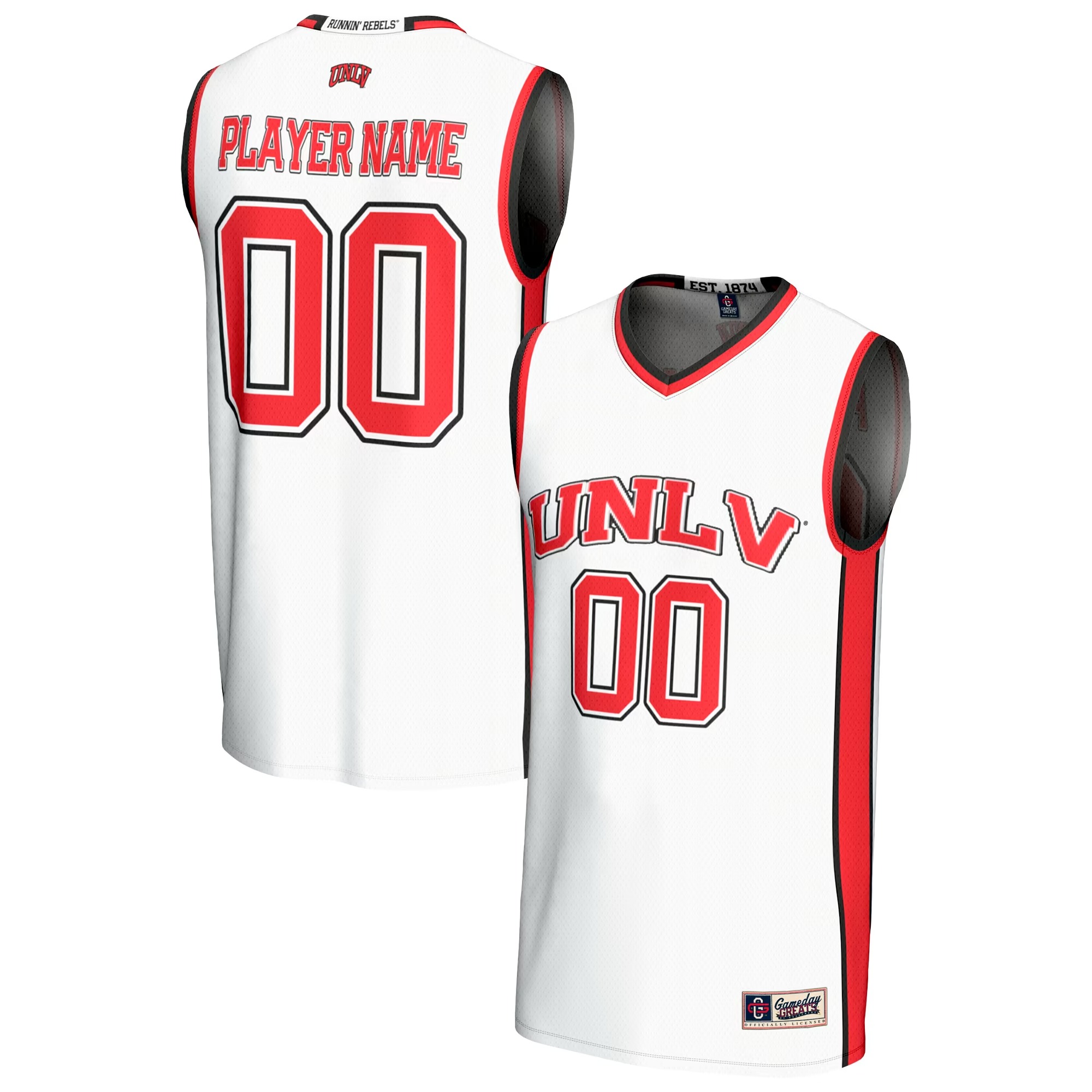 Hunk Wear - UNLV Rebels GameDay Greats Unisex Women's Basketball NIL Pick-A-Player Lightweight Women's Basketball Fashion Jersey - White