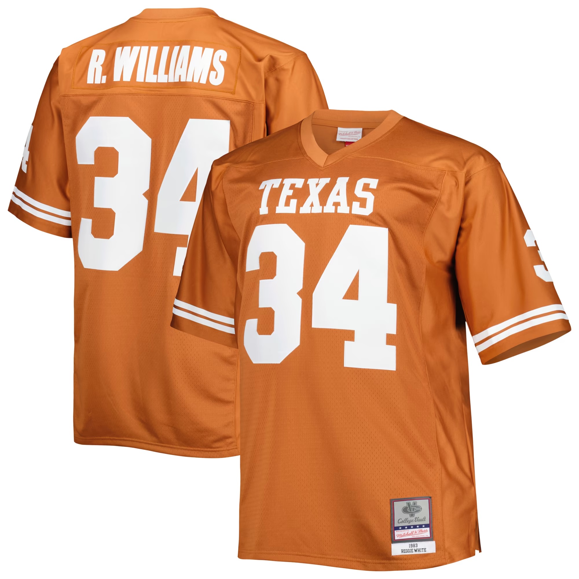 Hunk Wear - Ricky Williams Texas Longhorns Mitchell & Ness Big & Tall Throwback Jersey - Texas Orange