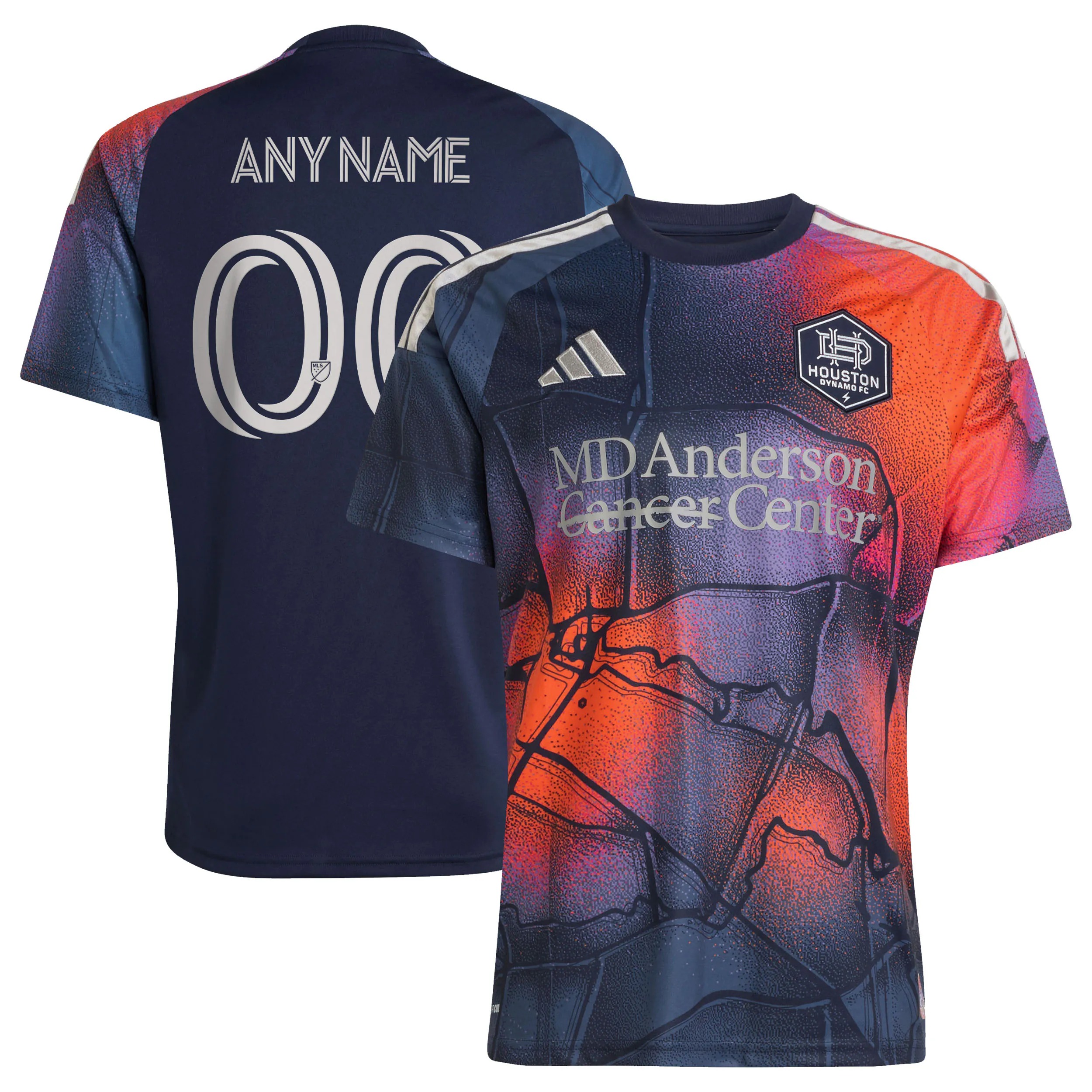 Hunk Wear - Houston Dynamo FC adidas 2026 Mission Control Replica Custom Jersey - Blue