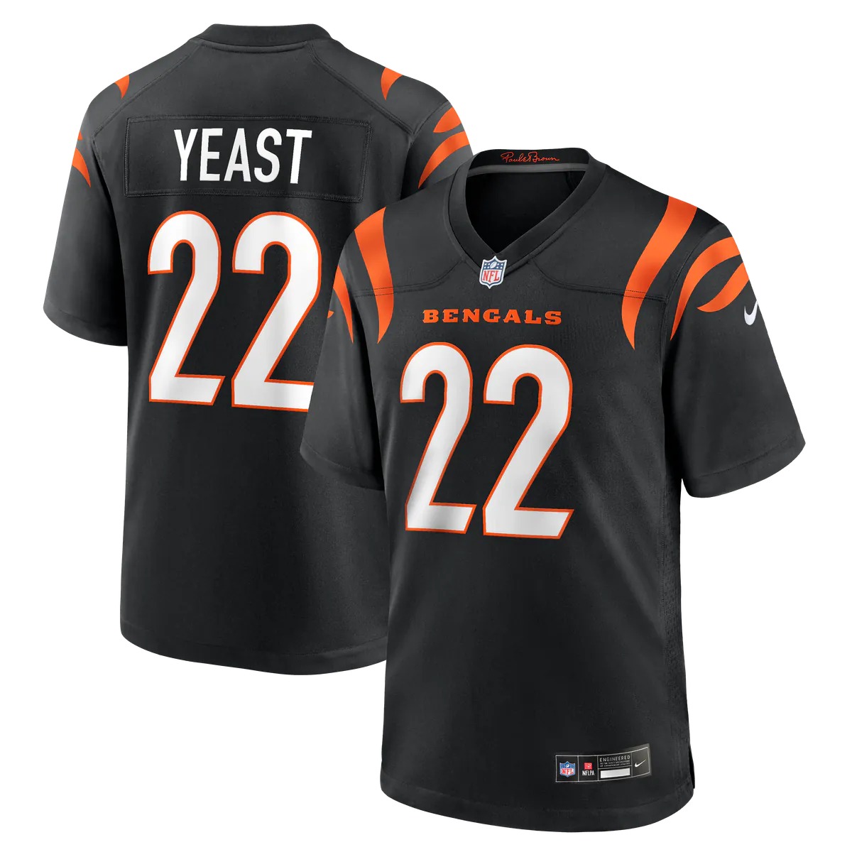 Hunk Wear - Russ Yeast Cincinnati Bengals Nike Team Game Jersey - Black