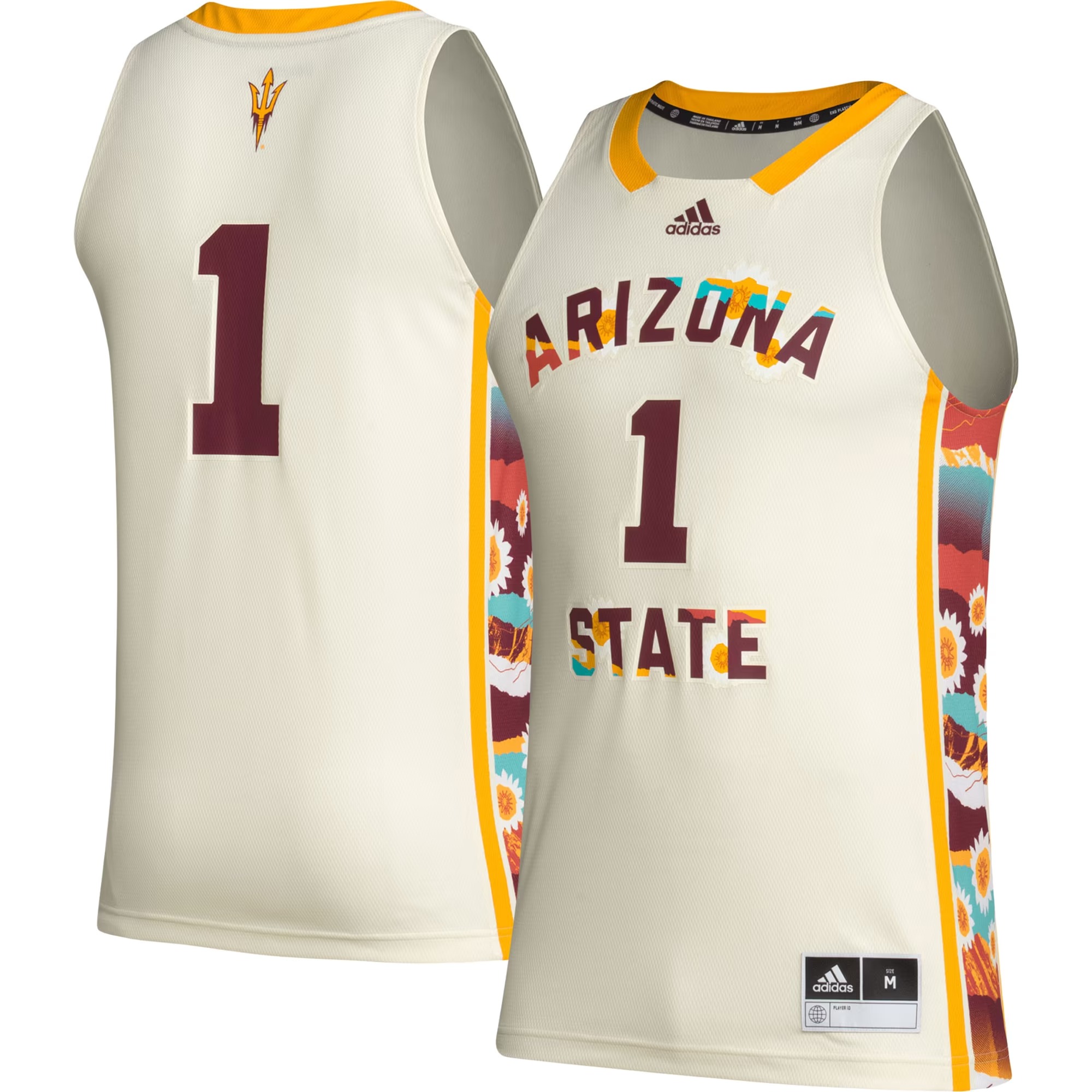 Hunk Wear - #1 Arizona State Sun Devils adidas Honoring Black Excellence Basketball Jersey - Khaki