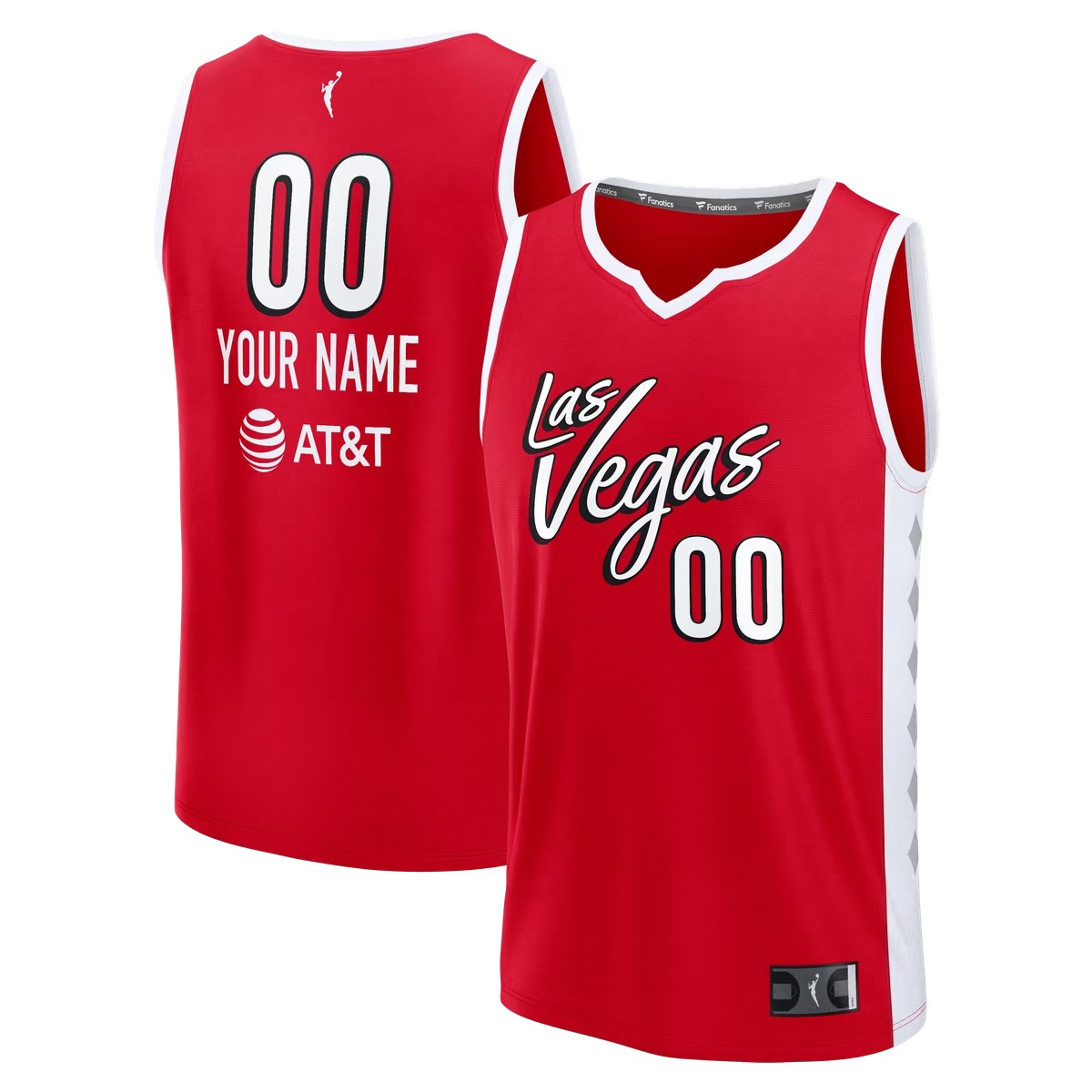 Hunk Wear - Las Vegas Aces Fanatics Youth Fast Break Custom Jersey - Rebel Edition - Red
