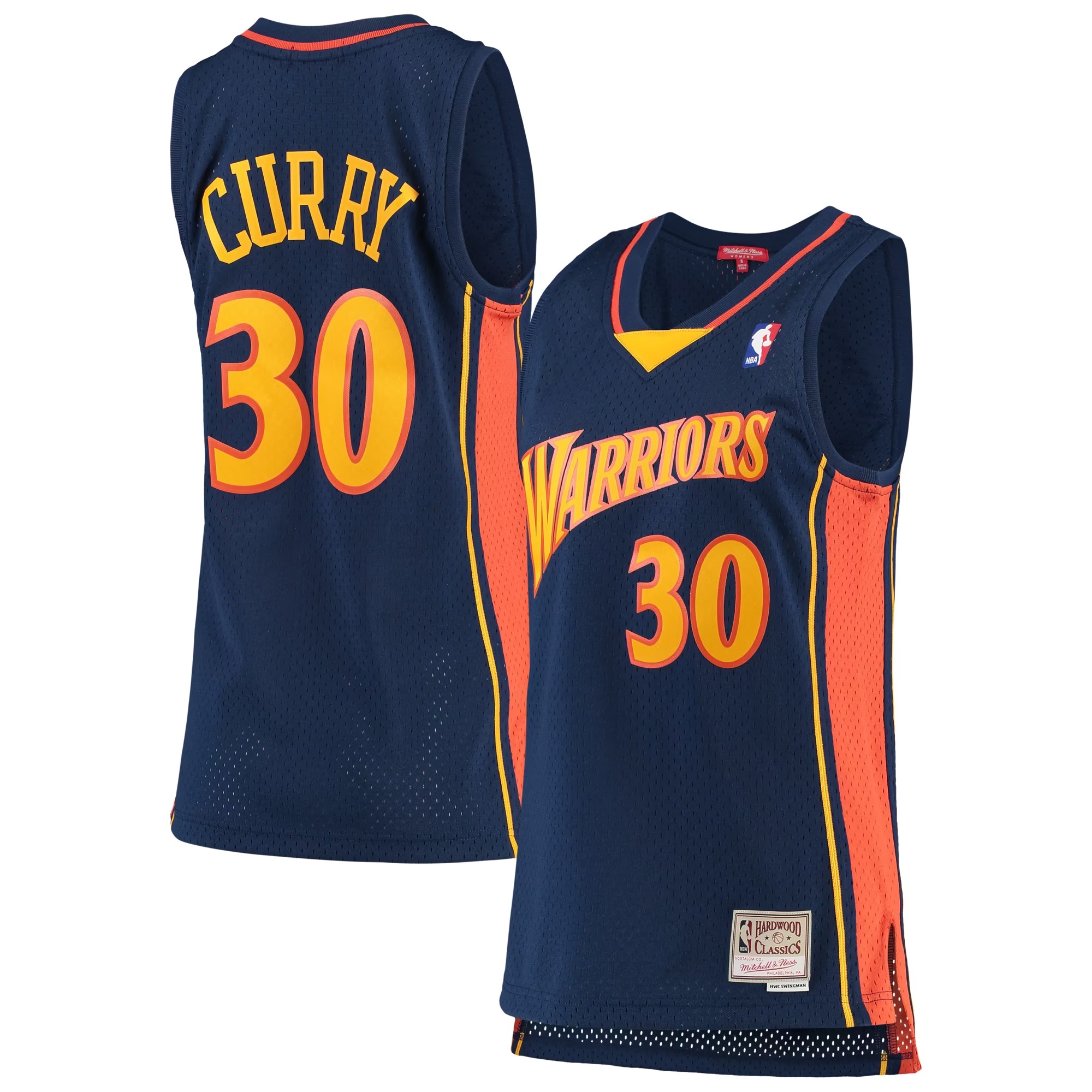Hunk Wear - Stephen Curry Golden State Warriors Mitchell & Ness Women's 2009-10 Hardwood Classics Swingman Jersey - Navy