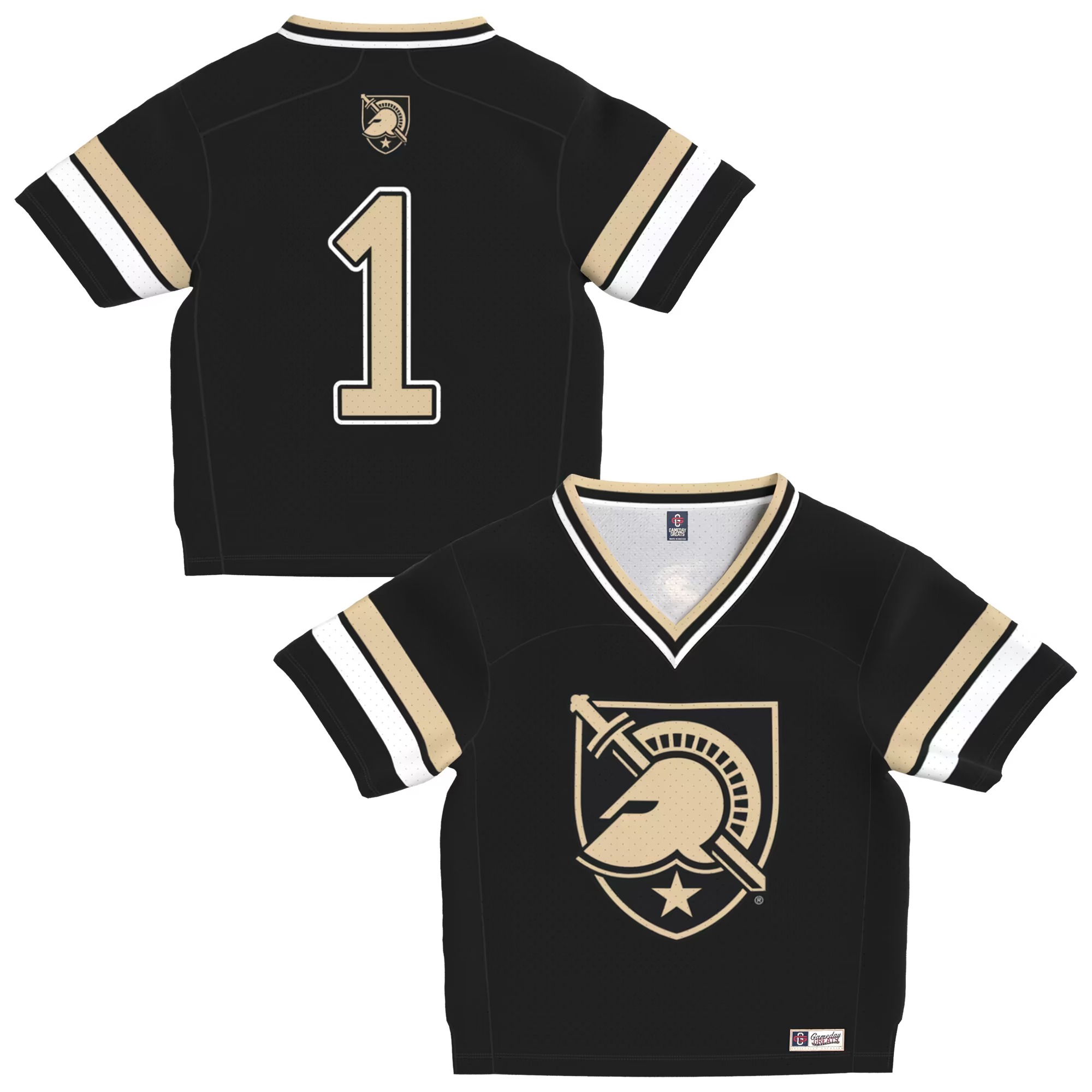 Hunk Wear - Army Black Knights GameDay Greats Infant Lightweight Collegiate Football Fashion Jersey - Black