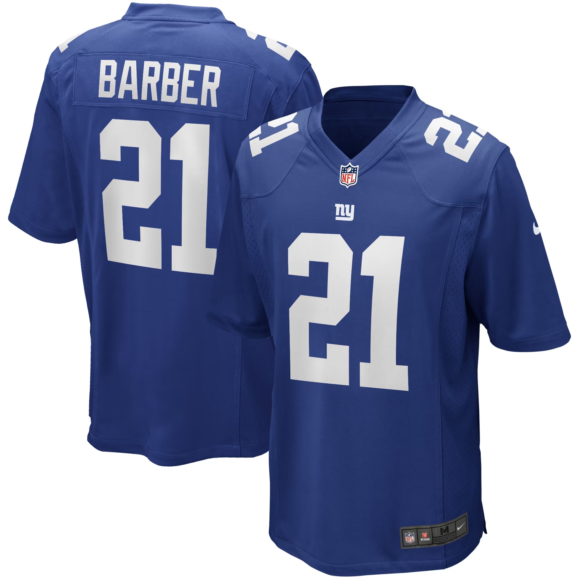 Hunk Wear - Tiki Barber New York Giants Nike Game Retired Player Jersey - Royal