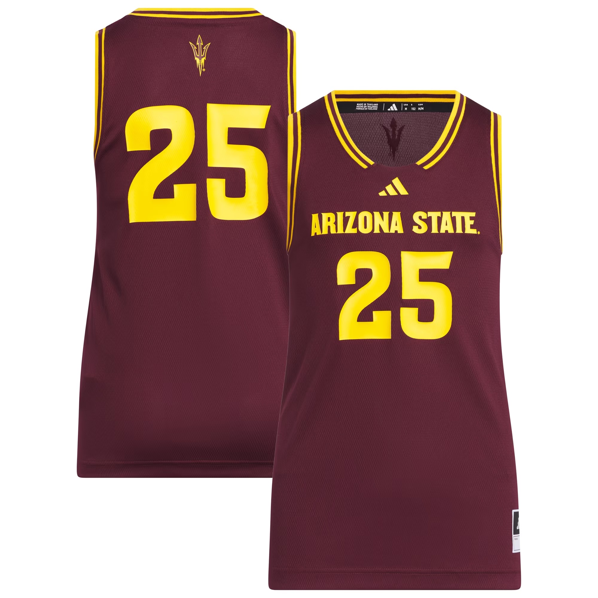 Hunk Wear - #25 Arizona State Sun Devils adidas Youth Replica Swingman Jersey - Maroon