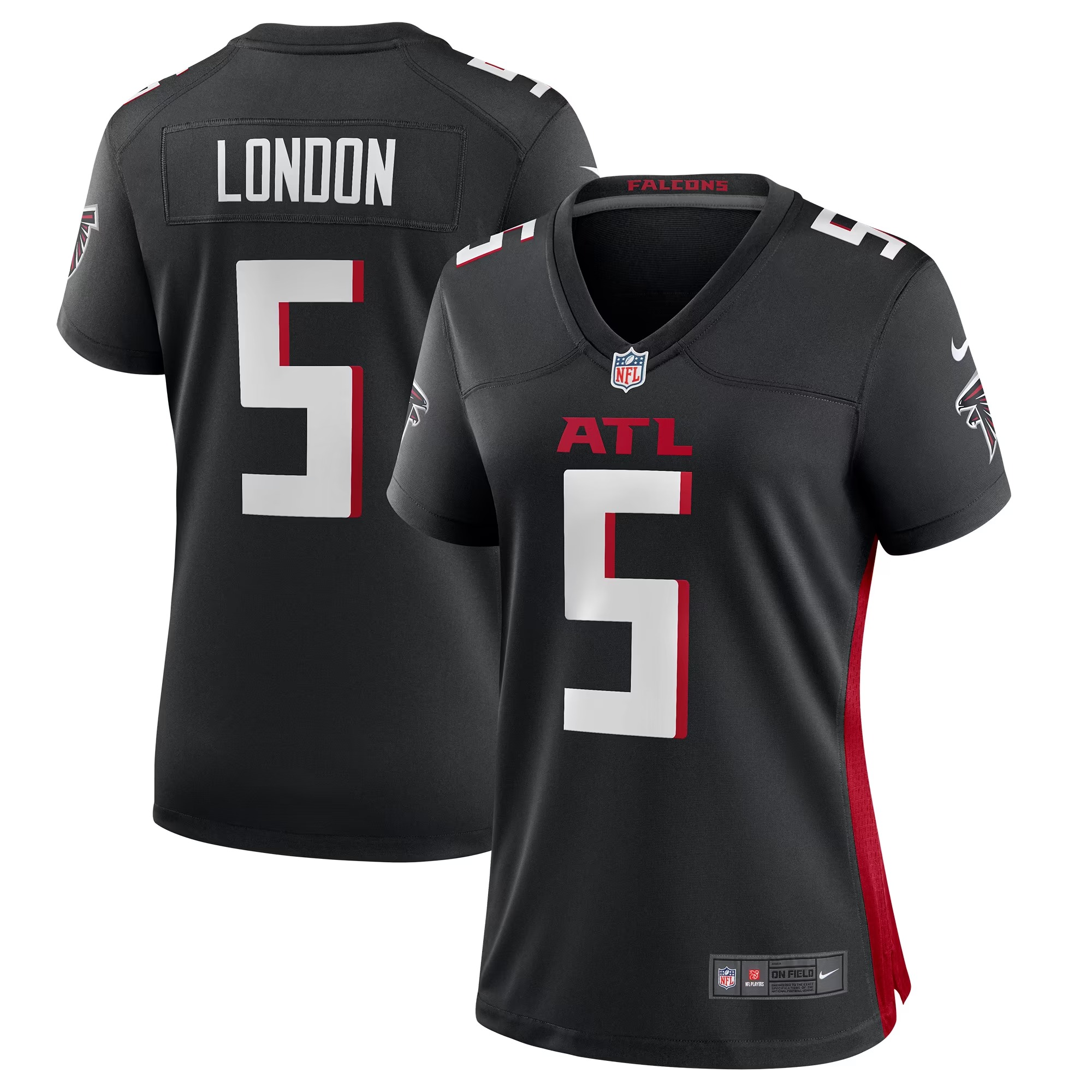 Hunk Wear - Drake London Atlanta Falcons Nike Women's Player Game Jersey - Black