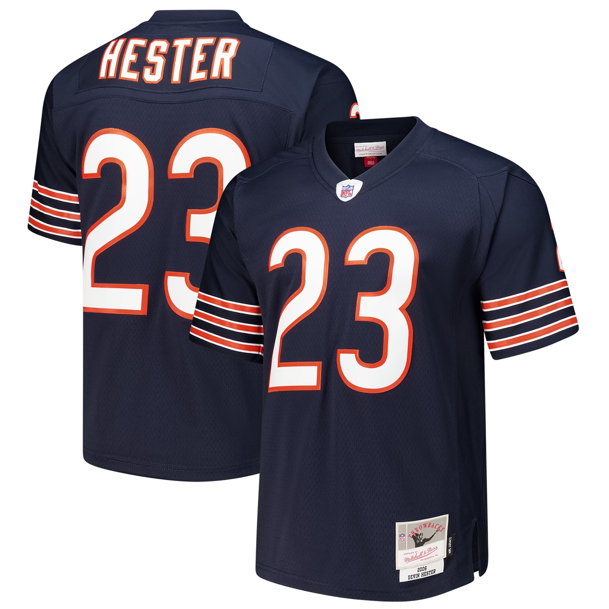 Hunk Wear - Devin Hester Chicago Bears Mitchell & Ness Legacy Replica Jersey - Navy