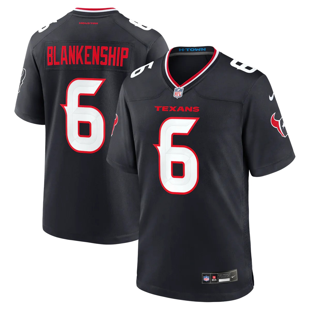 Hunk Wear - Reed Blankenship Houston Texans Nike Team Game Jersey - Navy