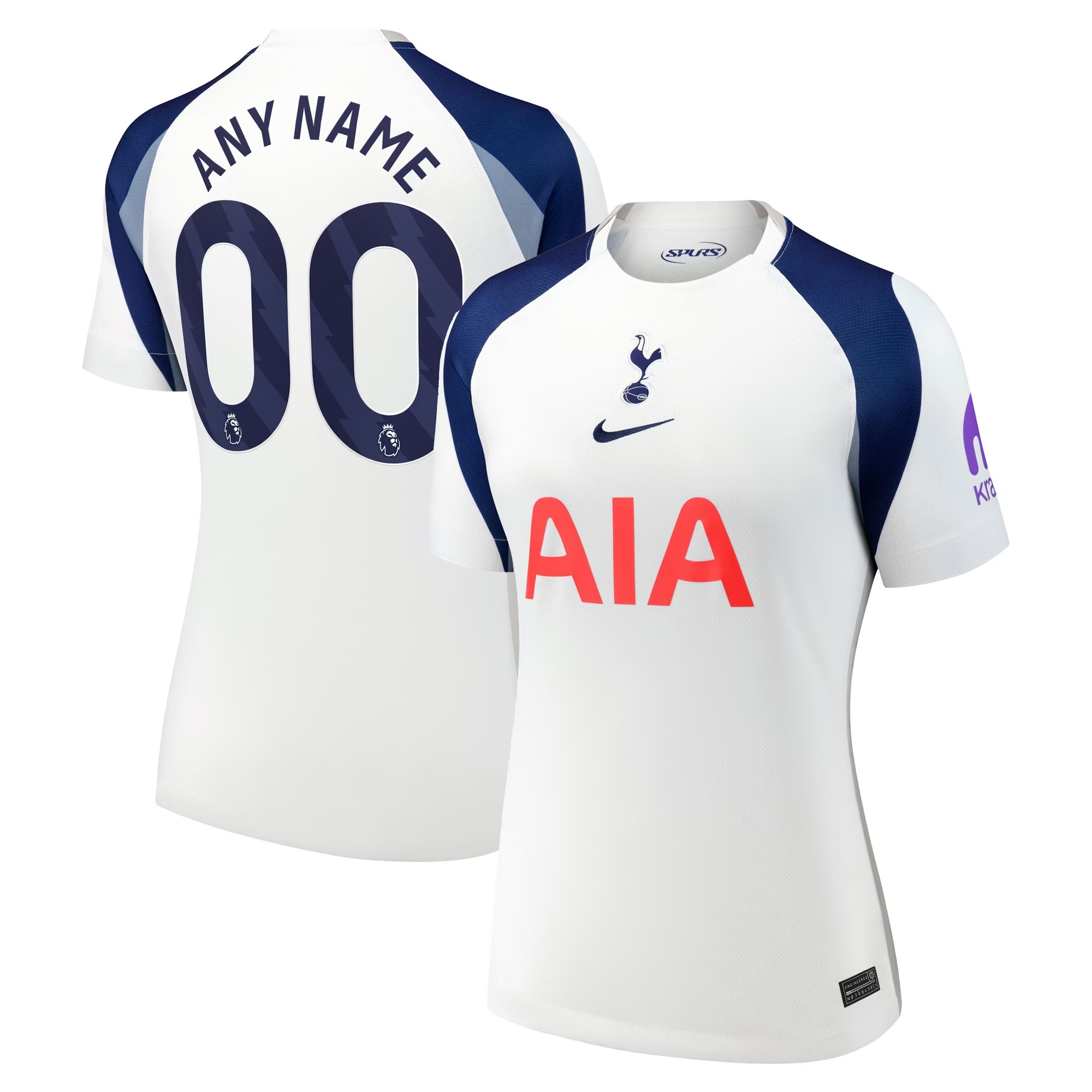 Hunk Wear - Tottenham Hotspur Nike Women's 2025_26 Home Replica Custom Jersey - White