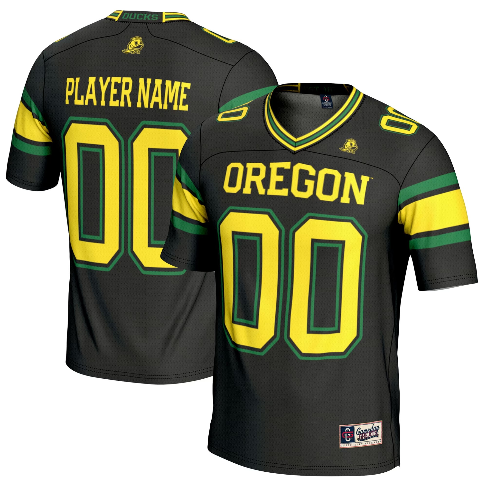 Hunk Wear - Oregon Ducks GameDay Greats Youth NIL Pick-A-Player Football Jersey - Black