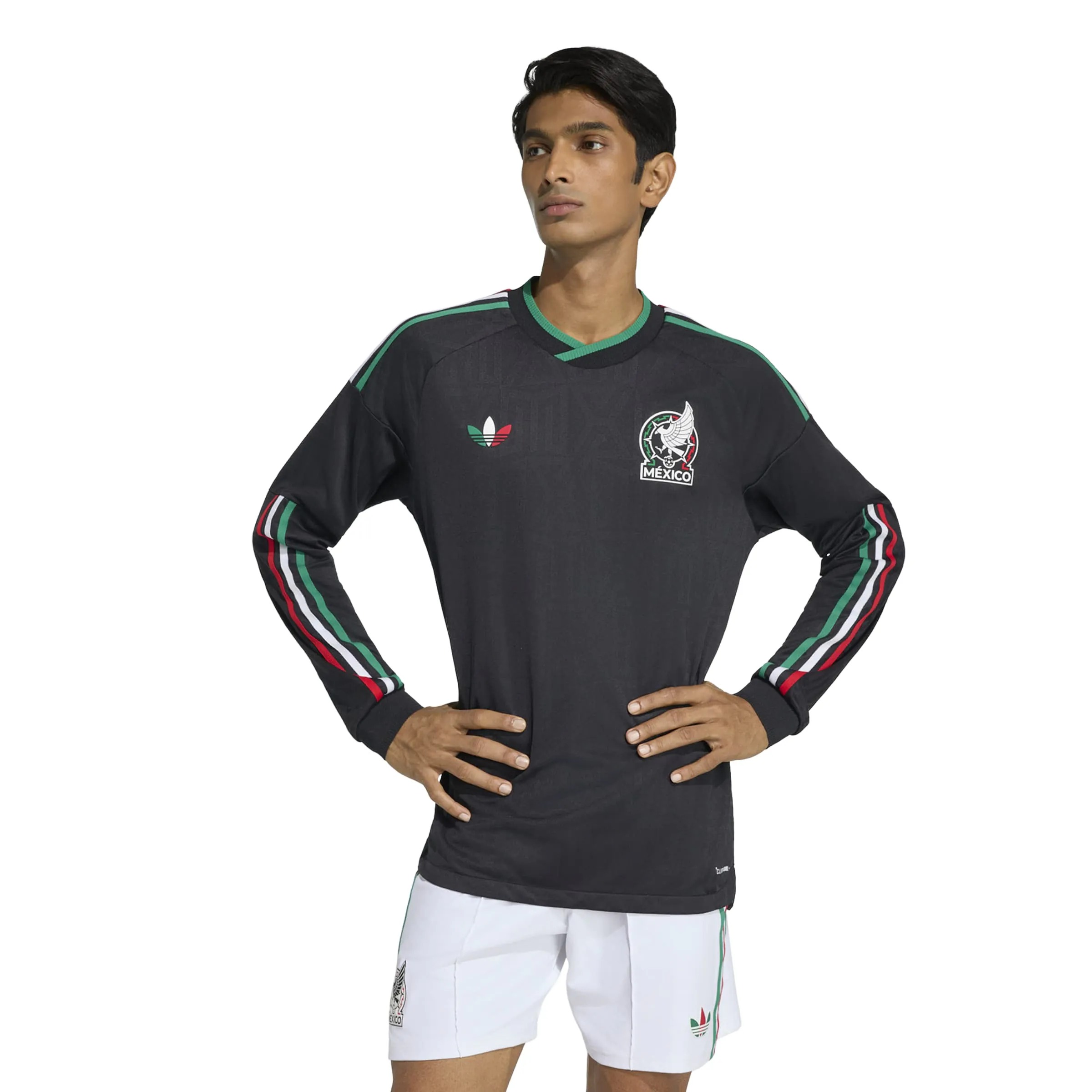 Hunk Wear - Mexico National Team adidas 2026 Third Long Sleeve Authentic Jersey - Black