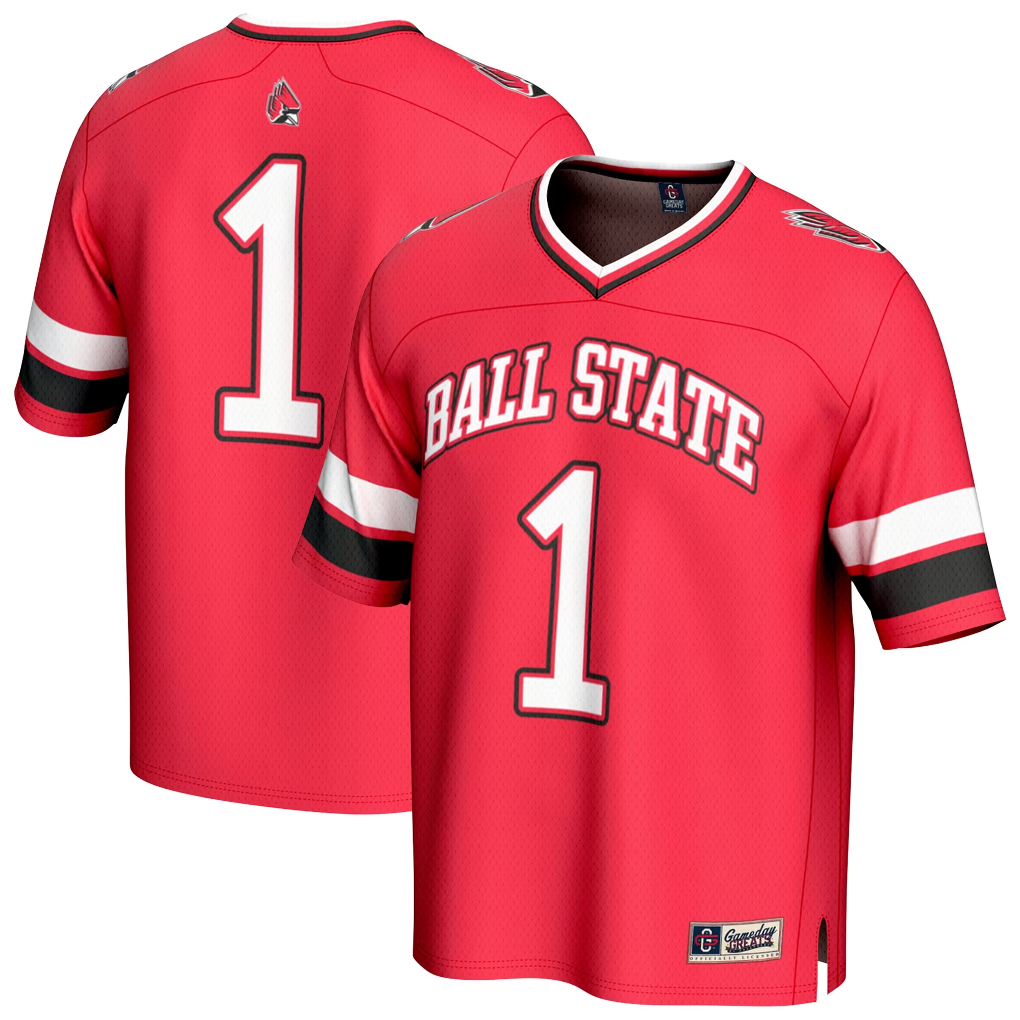 Hunk Wear - #1 Ball State Cardinals GameDay Greats Unisex Lightweight Collegiate Football Fashion Jersey - Cardinal