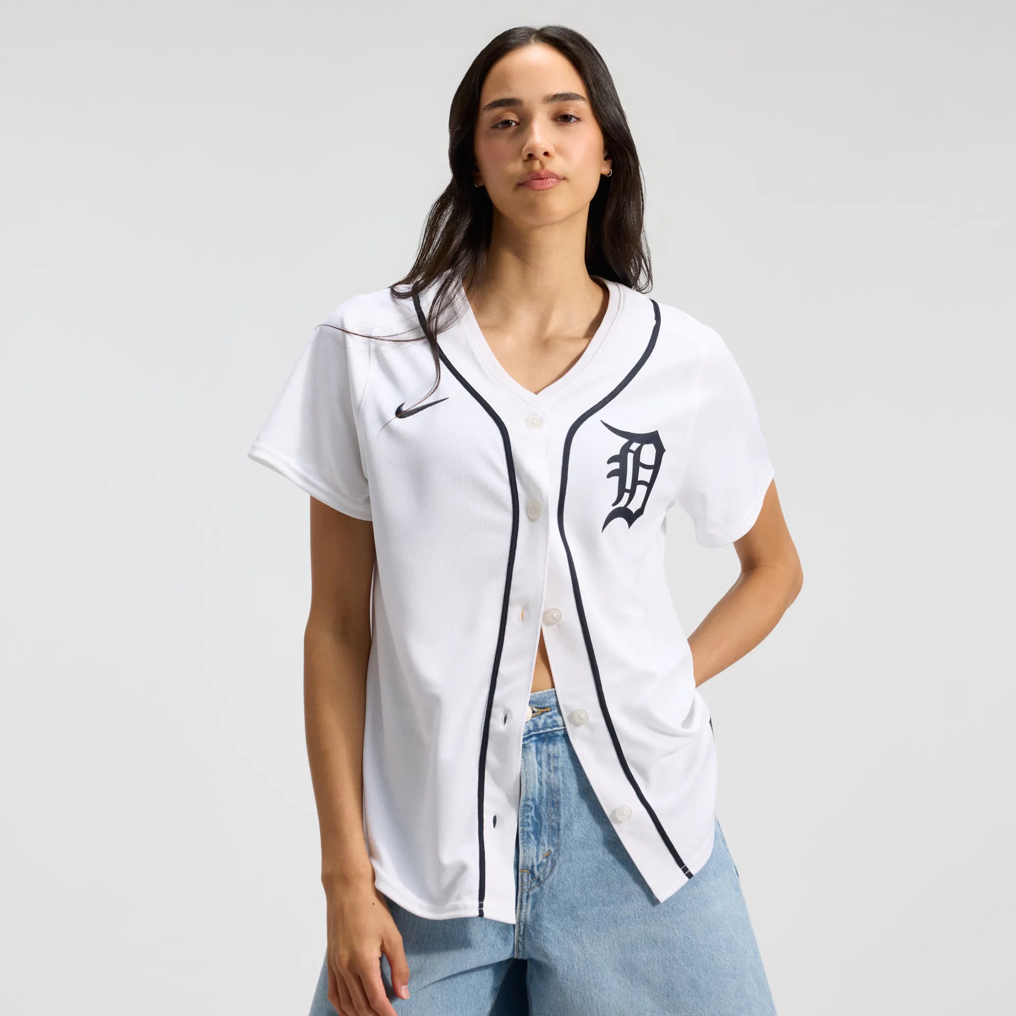 Hunk Wear - Detroit Tigers Nike Women's Home Limited Jersey - White