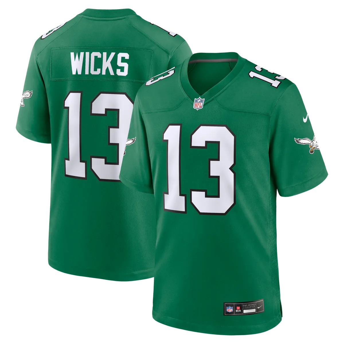 Hunk Wear - Dontayvion Wicks Philadelphia Eagles Nike Alternate Game Jersey - Kelly Green