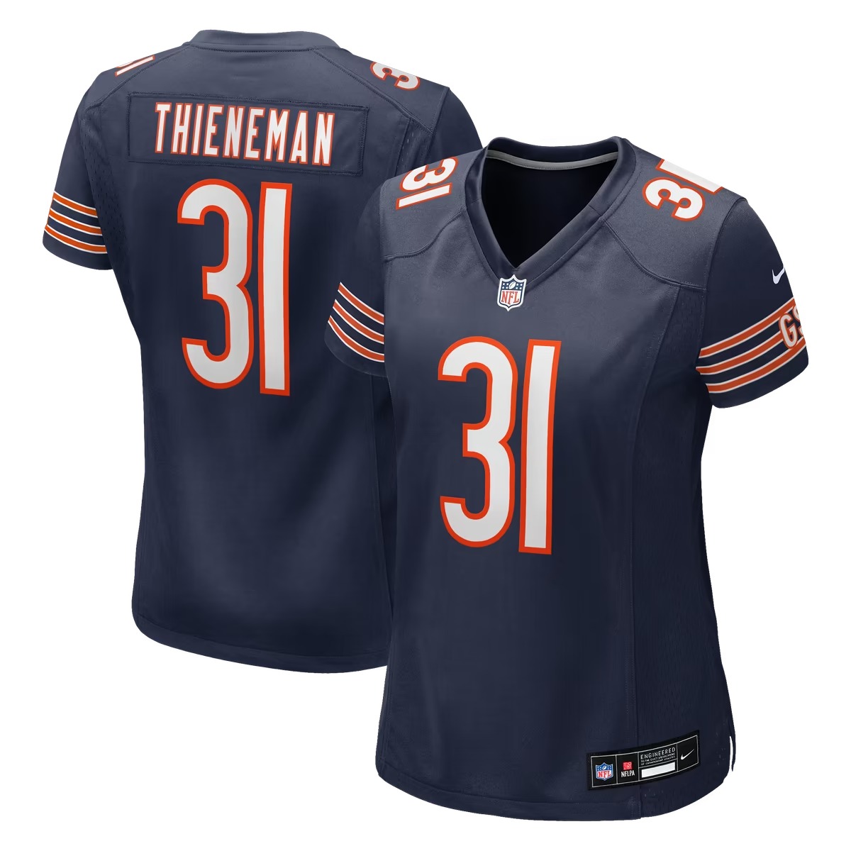 Hunk Wear - Dillon Thieneman Chicago Bears Nike Women's Team Game Jersey - Navy